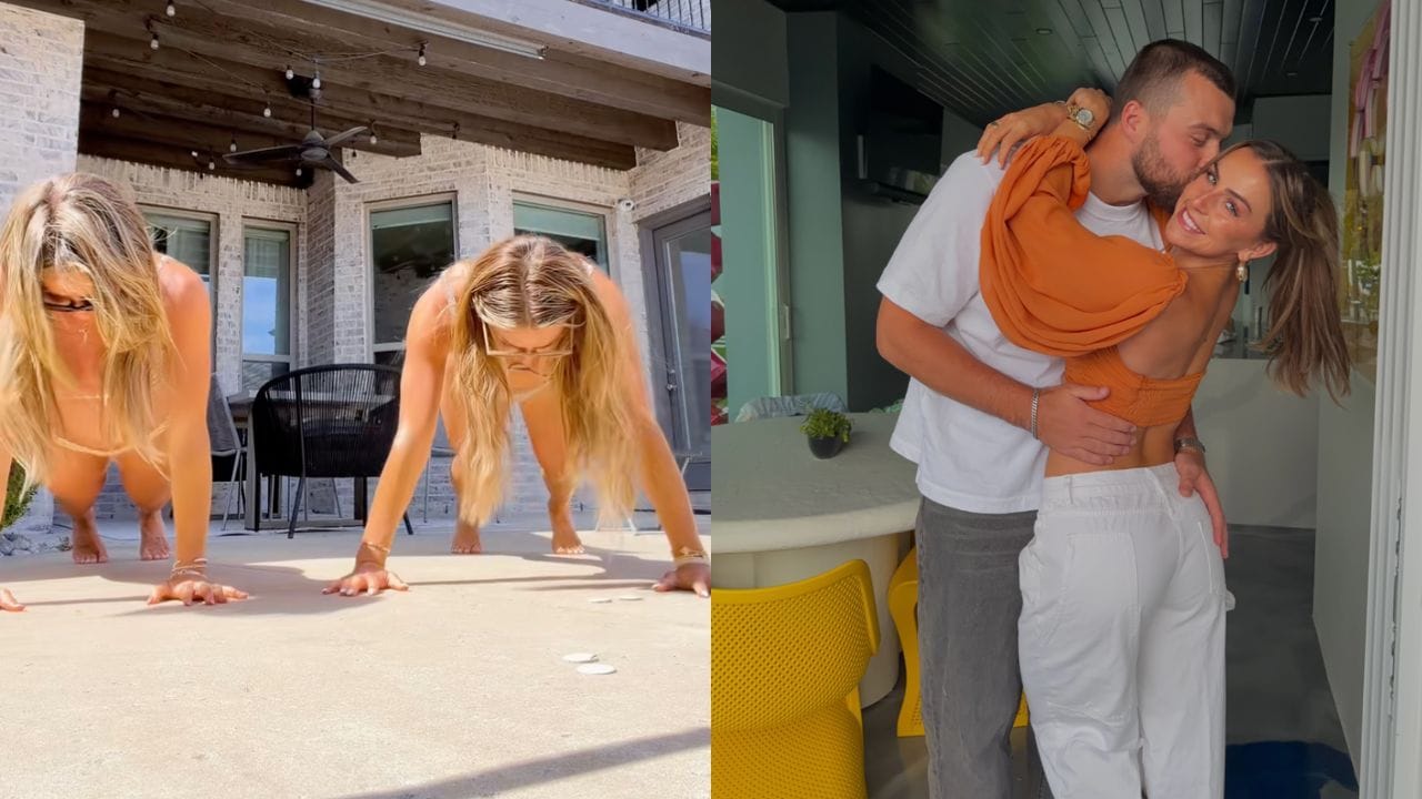 WATCH: Jake Ferguson’s fiancée Haley Cavinder & twin Hanna share relatable struggle after breast implant surgery