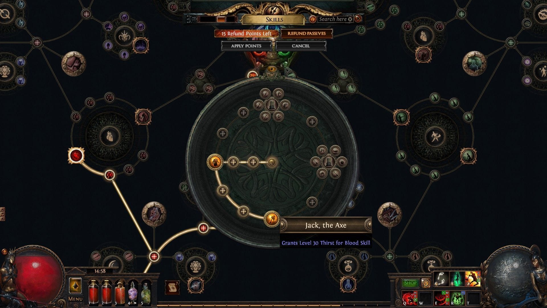 Thirst for Blood is the build enabler for Bleed Reliquarian (Image via GGG)