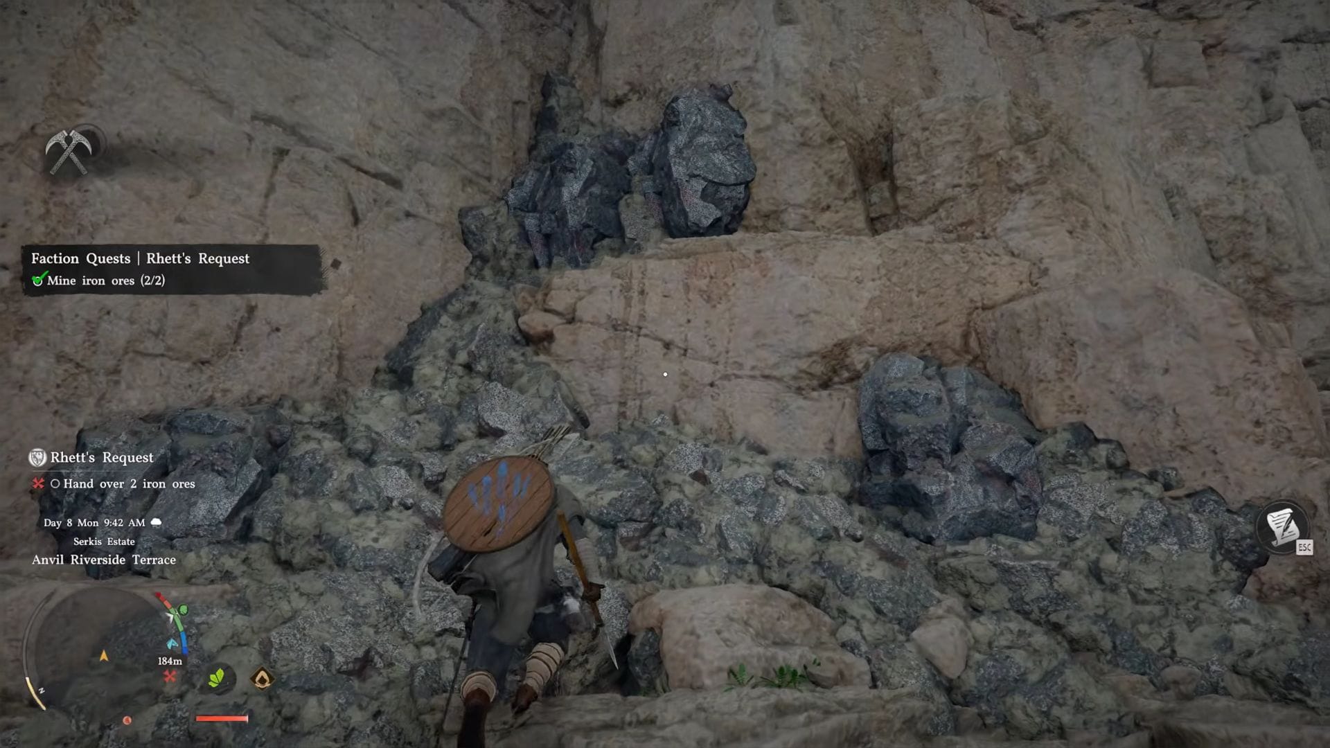 How to mine ore in Crimson Desert (pickaxe location)