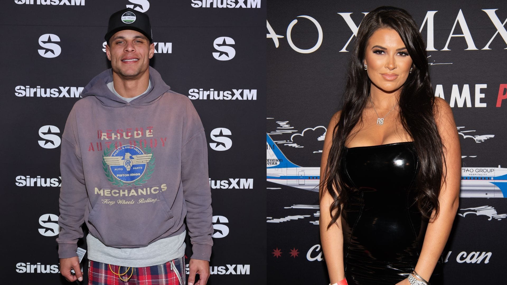 Jordan Poyer  (At SiriusXM at Super Bowl LVIII  in Las Vegas, Nevada. Source- Cindy Ord/Getty Images for SiriusXM)  Rachel Bush (At Southwest Jet Center  in Scottsdale, Arizona. Source- Marcus Ingram/Getty Images)