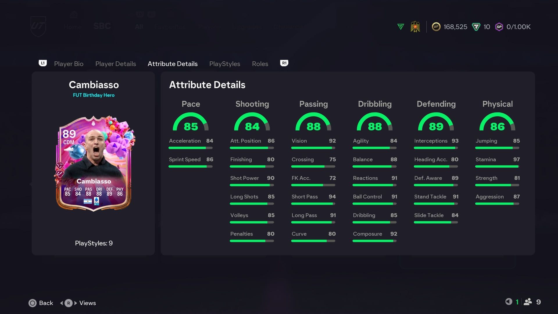 The stats (Image via EA Sports)