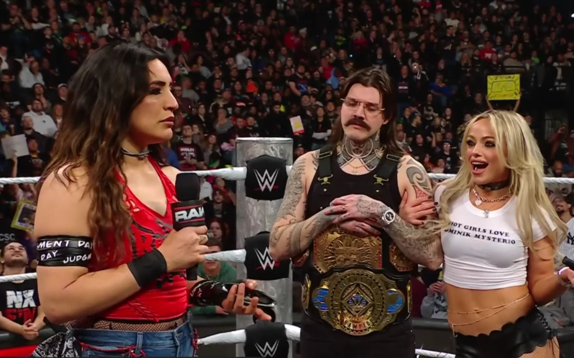 [WATCH] Liv Morgan goes crazy during an NBA game & Raquel Rodriguez breaks character as she can't keep up