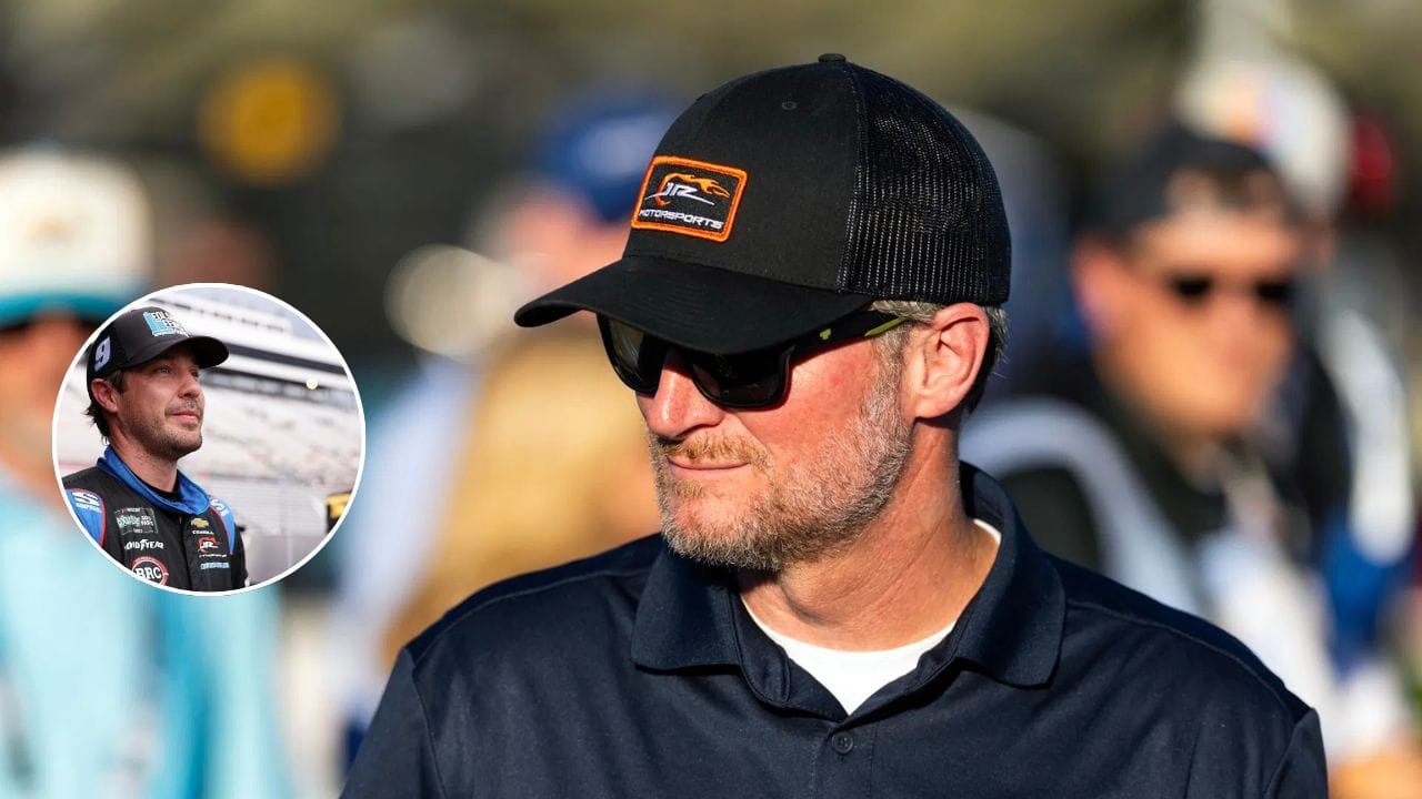 Watch: Dale Earnhardt Jr. embraces Lee Pulliam with a hug after a top-five run in dream O’Reilly Series debut 