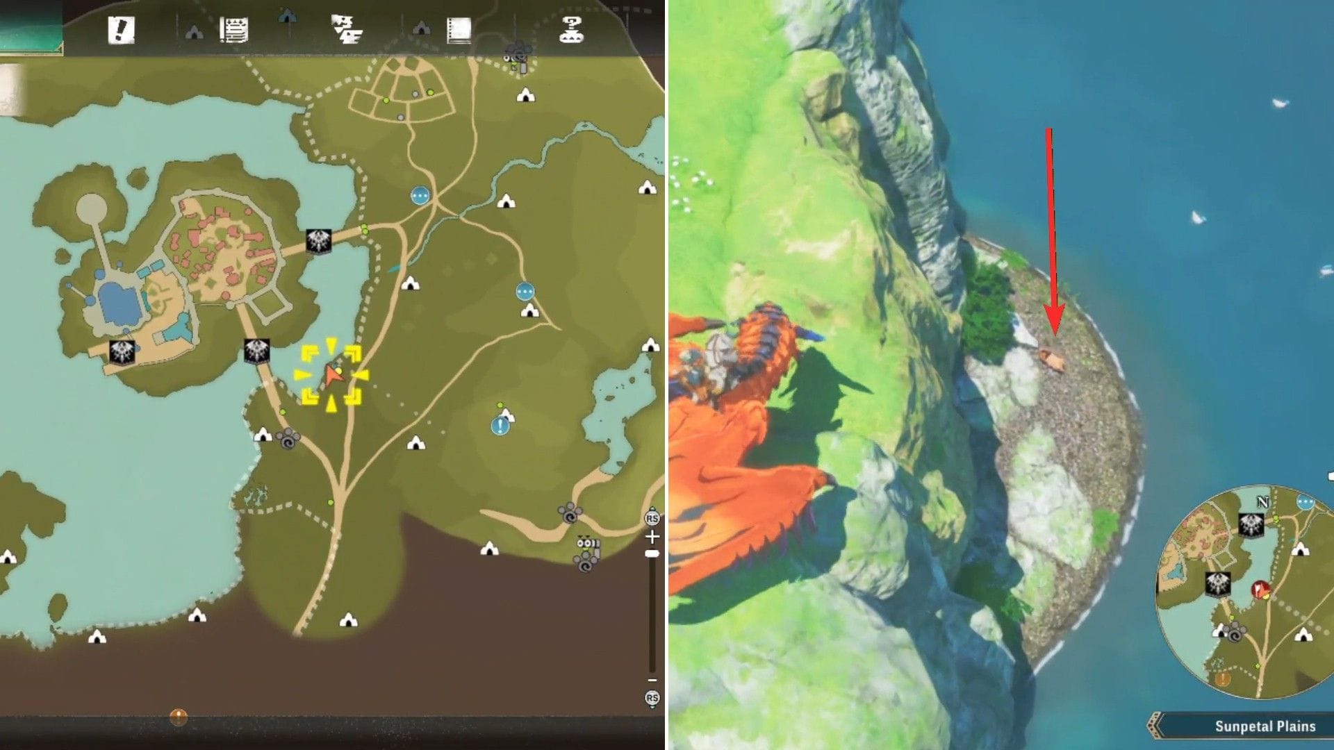 Location of the fifth Poogie in Azuria (Image via Sportskeeda Gaming || Capcom)