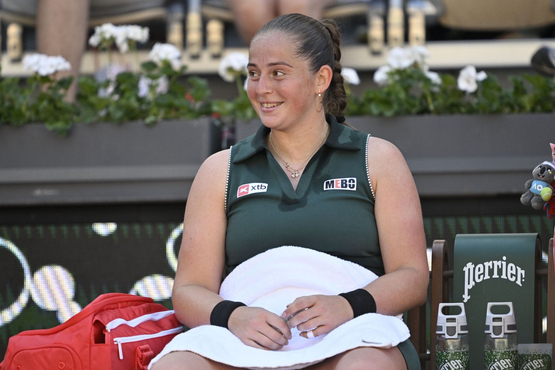 PICTURES: Jelena Ostapenko soaks up Miami sun in blue bikini despite tournament disappointment
