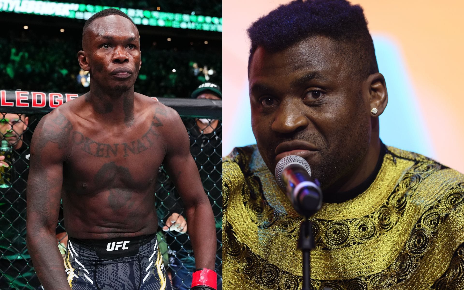 Francis Ngannou posts emotional reaction to Israel Adesanya loss at UFC Seattle against Joe Pyfer