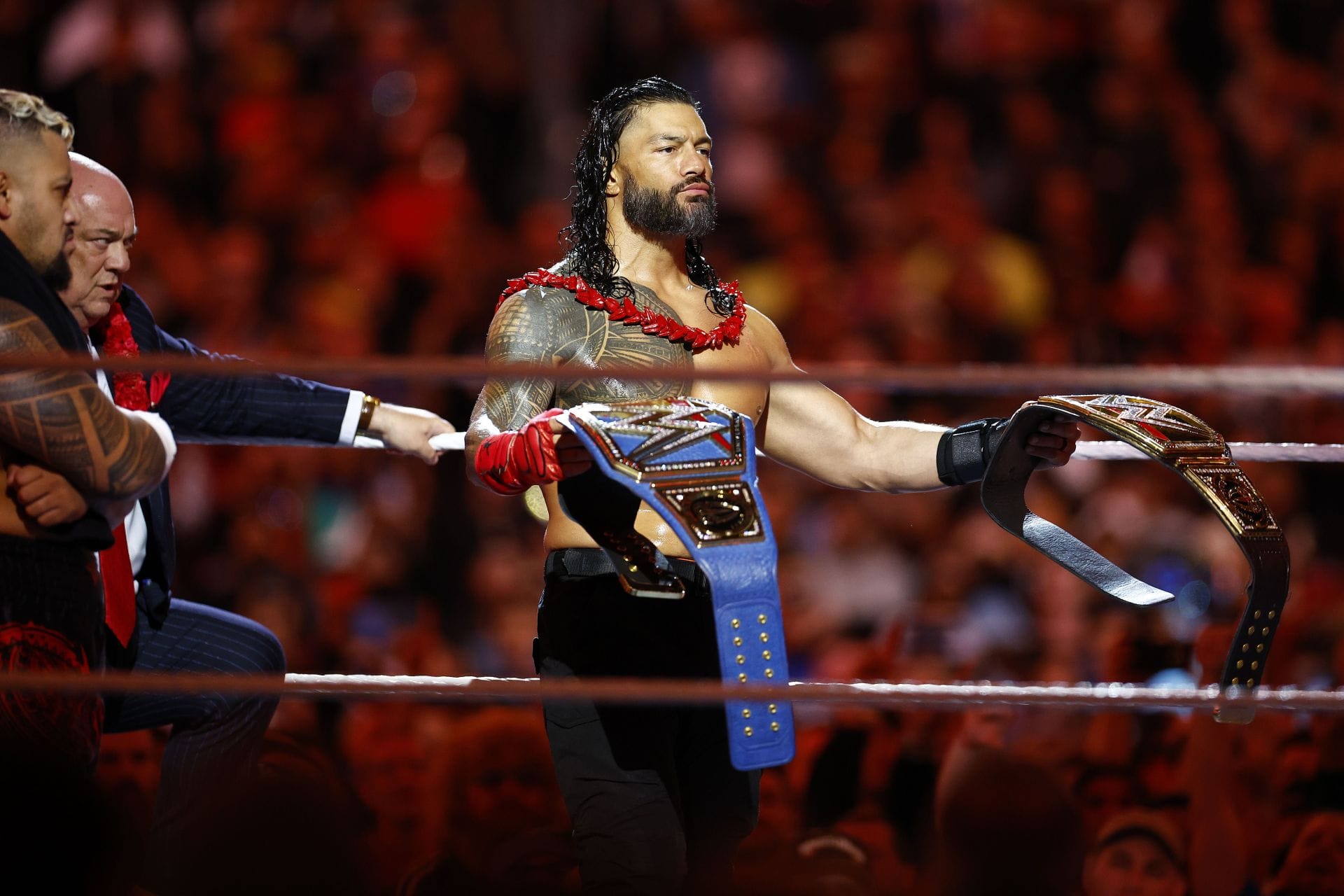 2 Times Roman Reigns won a title and 2 times he retained at WrestleMania