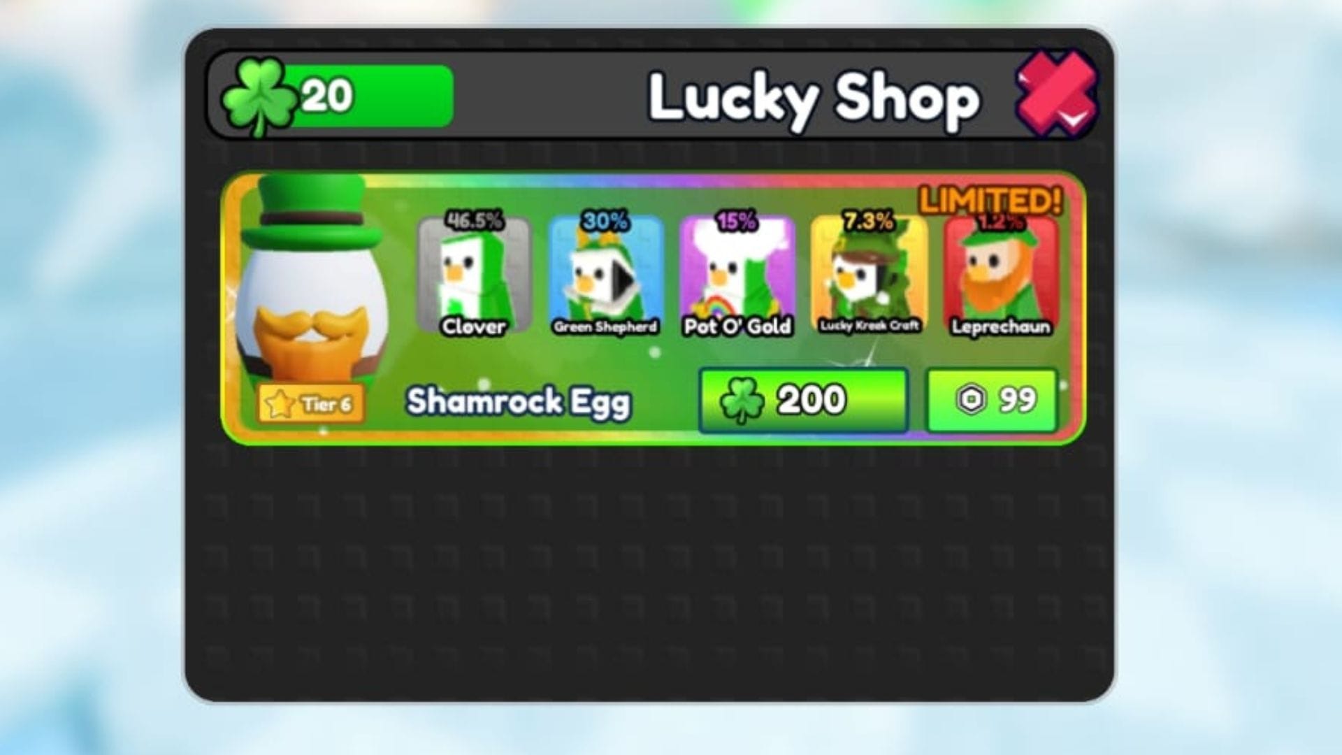 The Shamrock Egg (Image via Roblox)