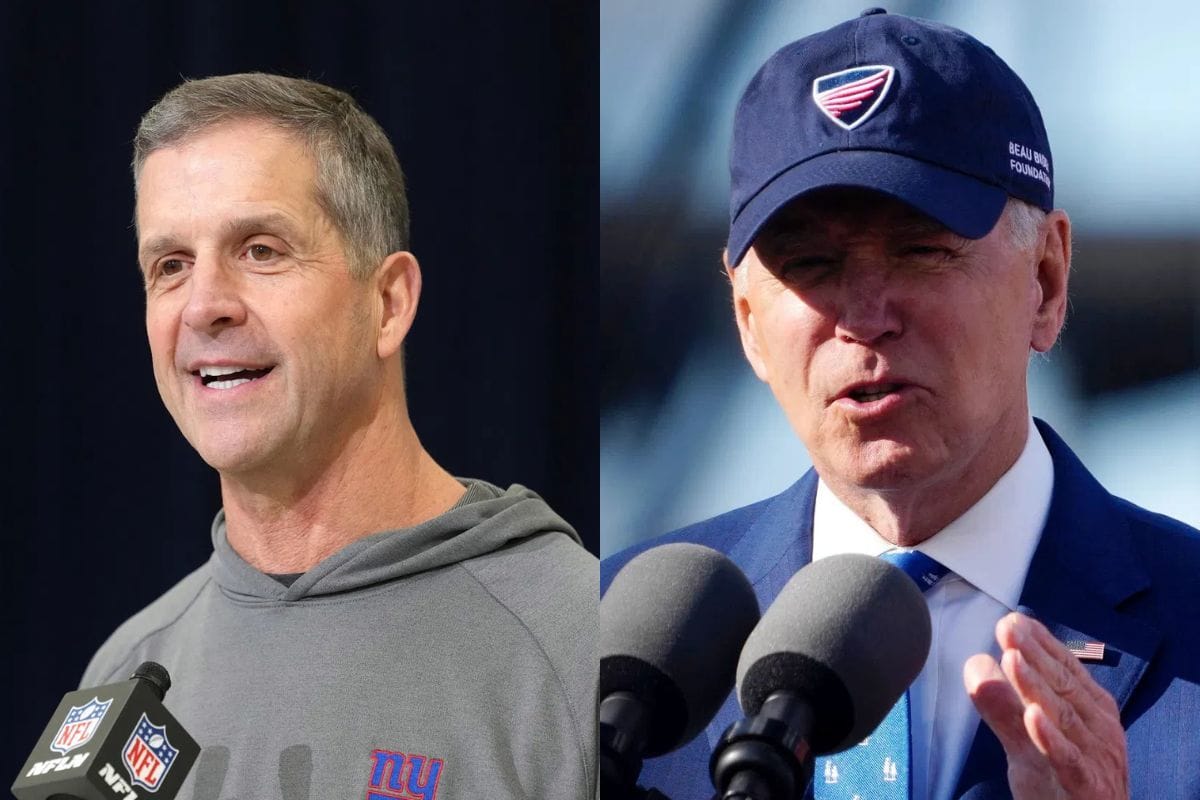 "I'm not happy with that at all": John Harbaugh sounds off on viral Joe Biden comparison