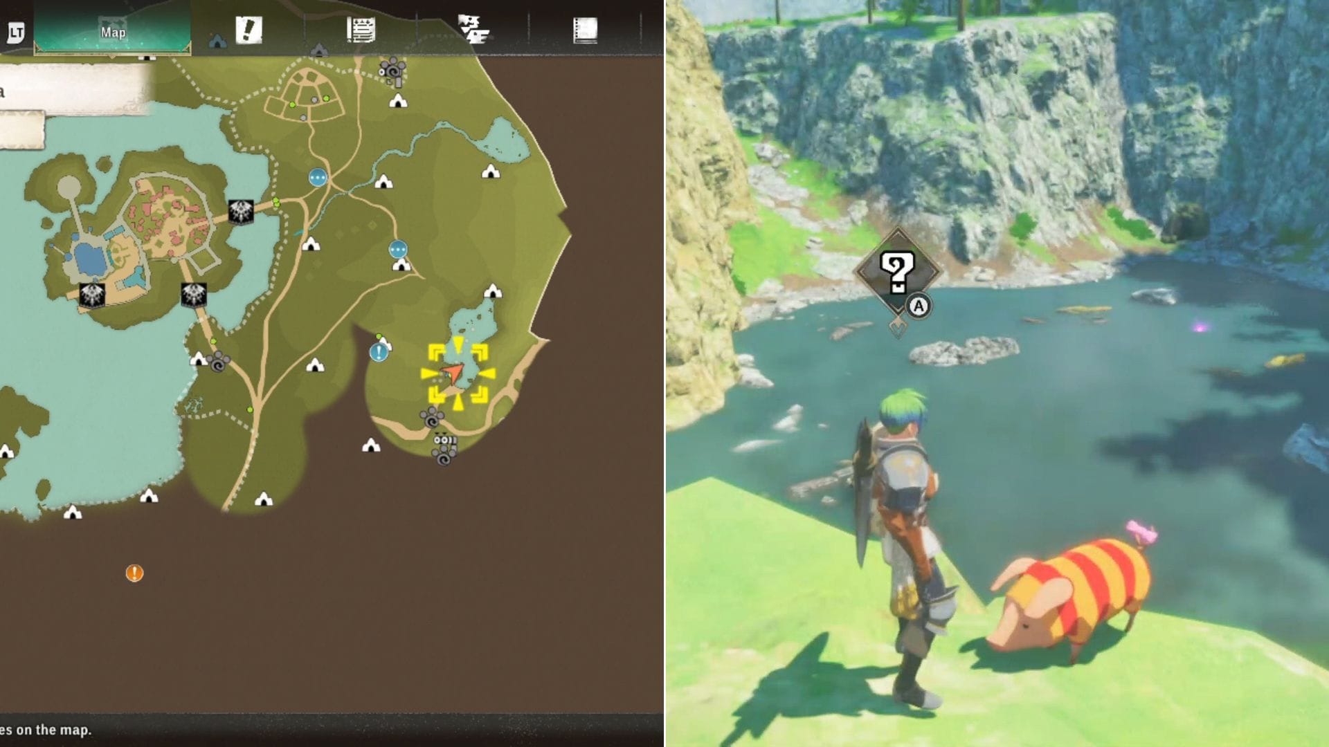 Location of the fourth Poogie in Azuria (Image via Sportskeeda Gaming || Capcom)
