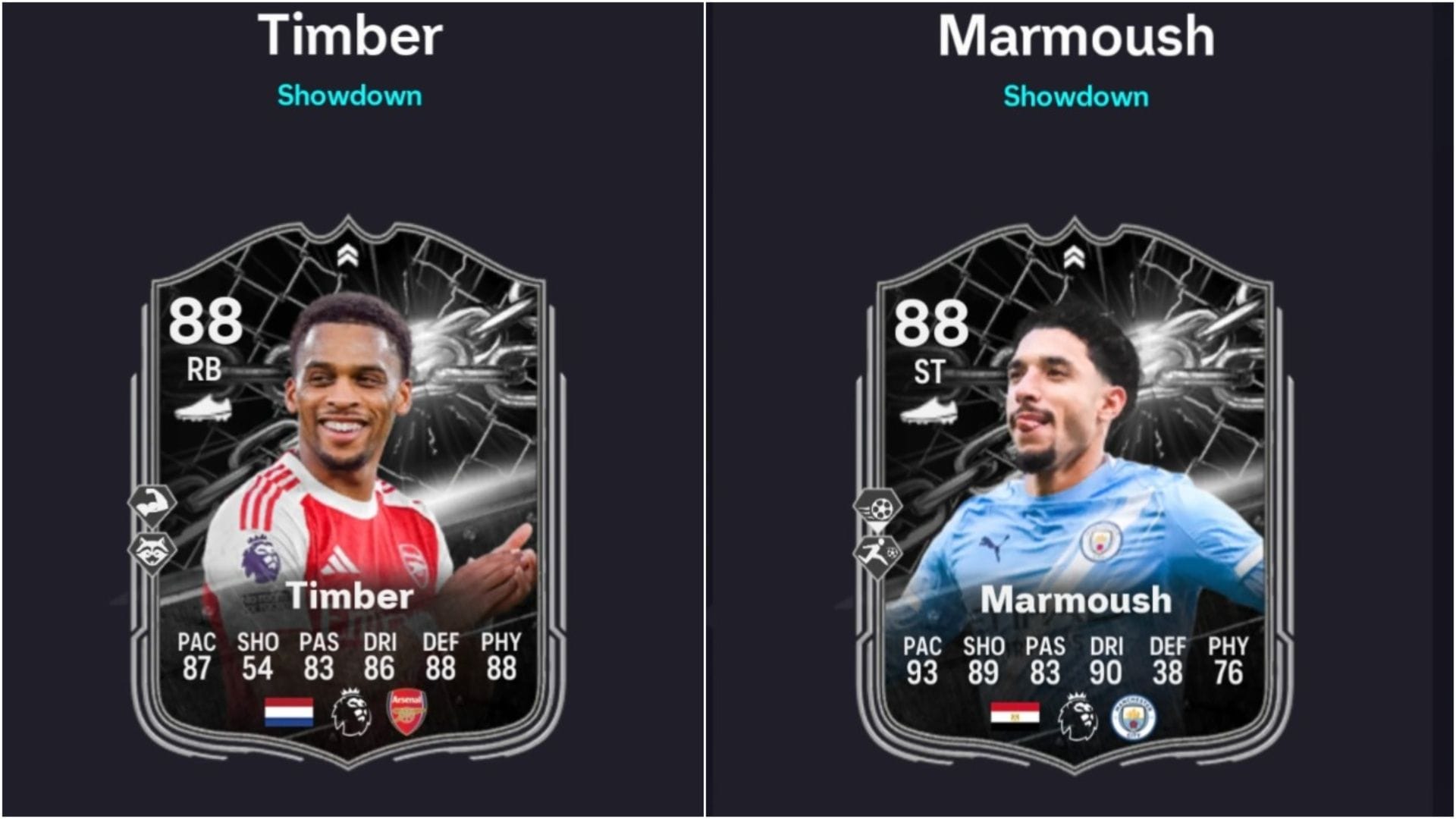 EA FC 26 Jurrien Timber vs Omar Marmoush Showdown SBCs: Premier League stars receive live items based on the FA Cup Final 