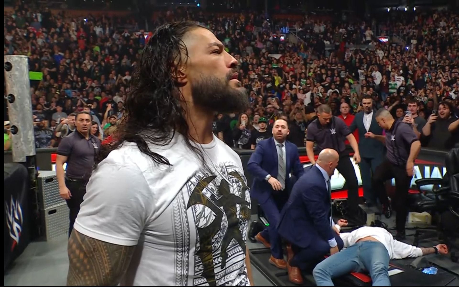 40-year-old star provokes Roman Reigns, leading to brutal attack on CM Punk on WWE RAW
