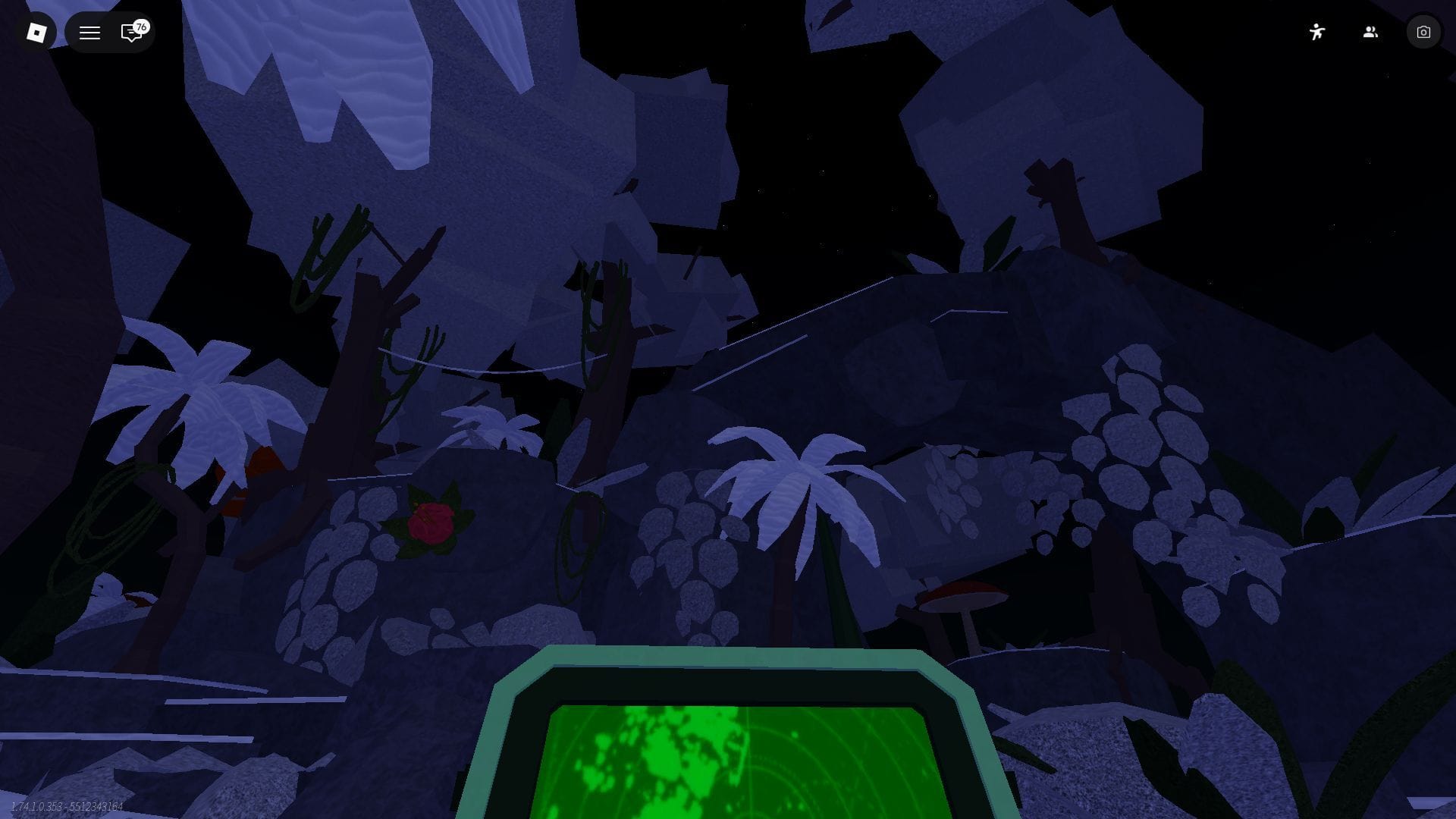 Use the Fish Radar to locate the Rotbloom pool (Image via Roblox)
