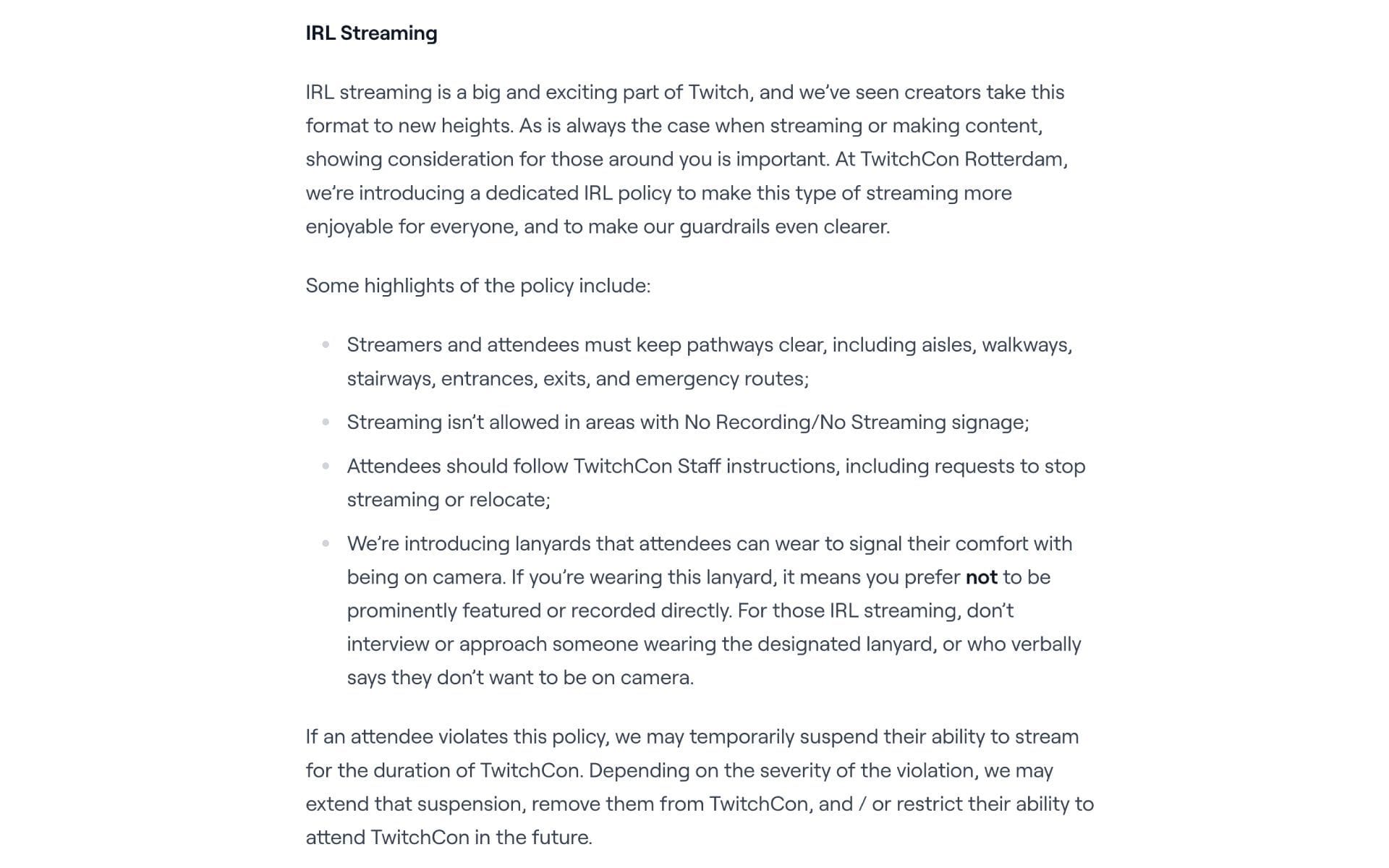 New policies for TwitchCon 2026 (Image via blog.twitch.tv)