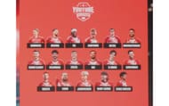 Team composition for the YouTube All-Stars XI team for the Sidemen Charity Match 2026 (Image via YouTube/@Sidemen)