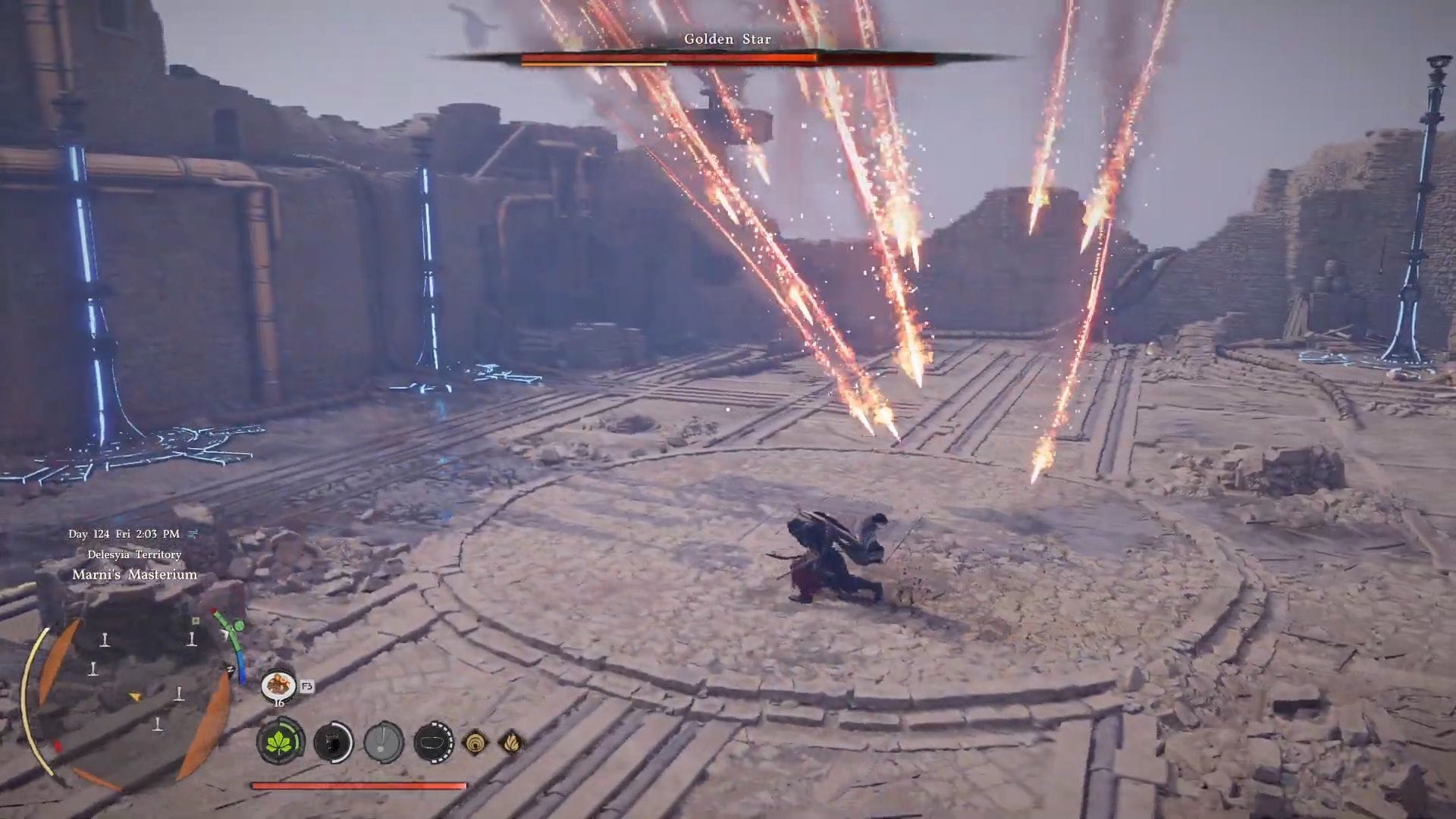 Dodge well when the fire rockets try to hit you (Image via Pearl Abyss || YouTube/@WoWQuest)