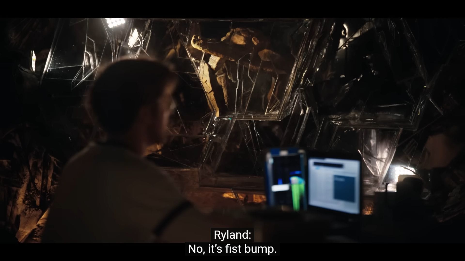 "Fist my bump" (Image via YouTube/Amazon MGM Studios)