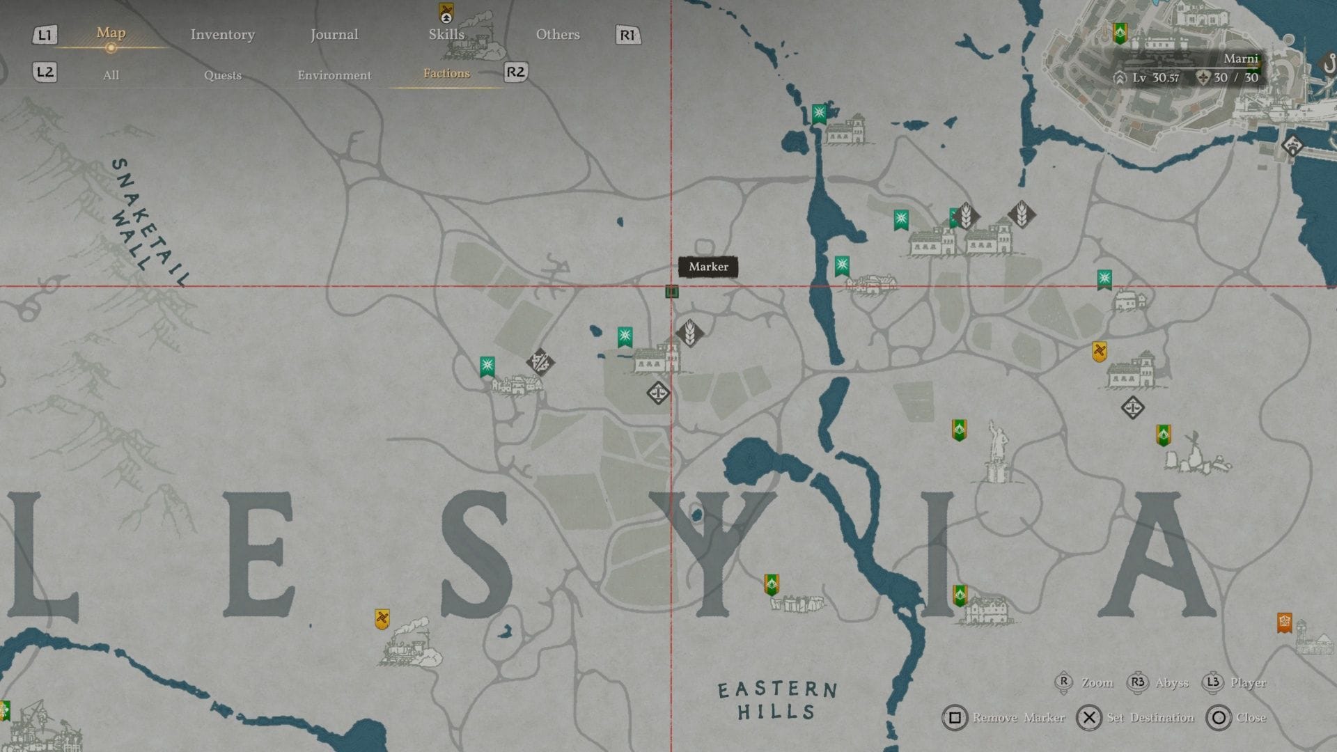 You'll find Borzak around the Marker/Crosshair, but he'll immediately run (Image via Pearl Abyss)