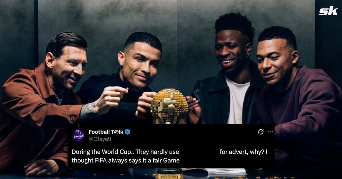 “We don’t rate it”, “Bias as usual” - Fans identify problem with World Cup Lego ad featuring Cristiano Ronaldo, Lionel Messi, Mbappe and Vinicius