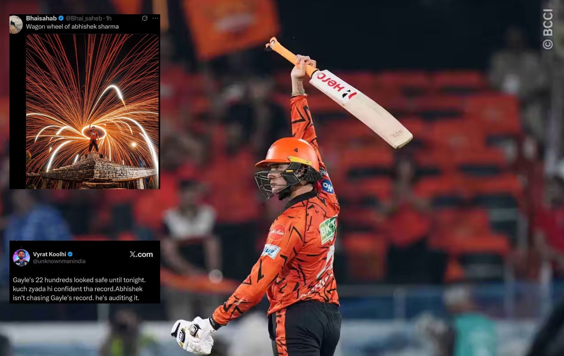 "Gayle's 22 hundreds looked safe until tonight" - Fans react to Abhishek Sharma's fiery 135* off 68 in SRH vs DC IPL 2026 match 