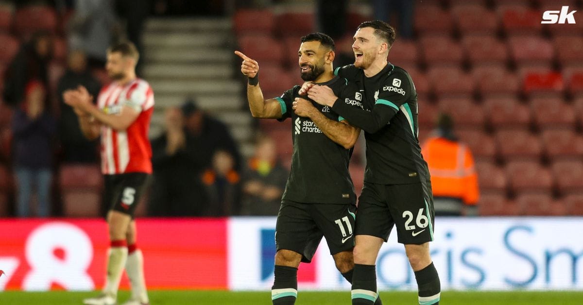 Andy Robertson reacts as Mo Salah pays tribute to Liverpool teammate with emotional farewell message