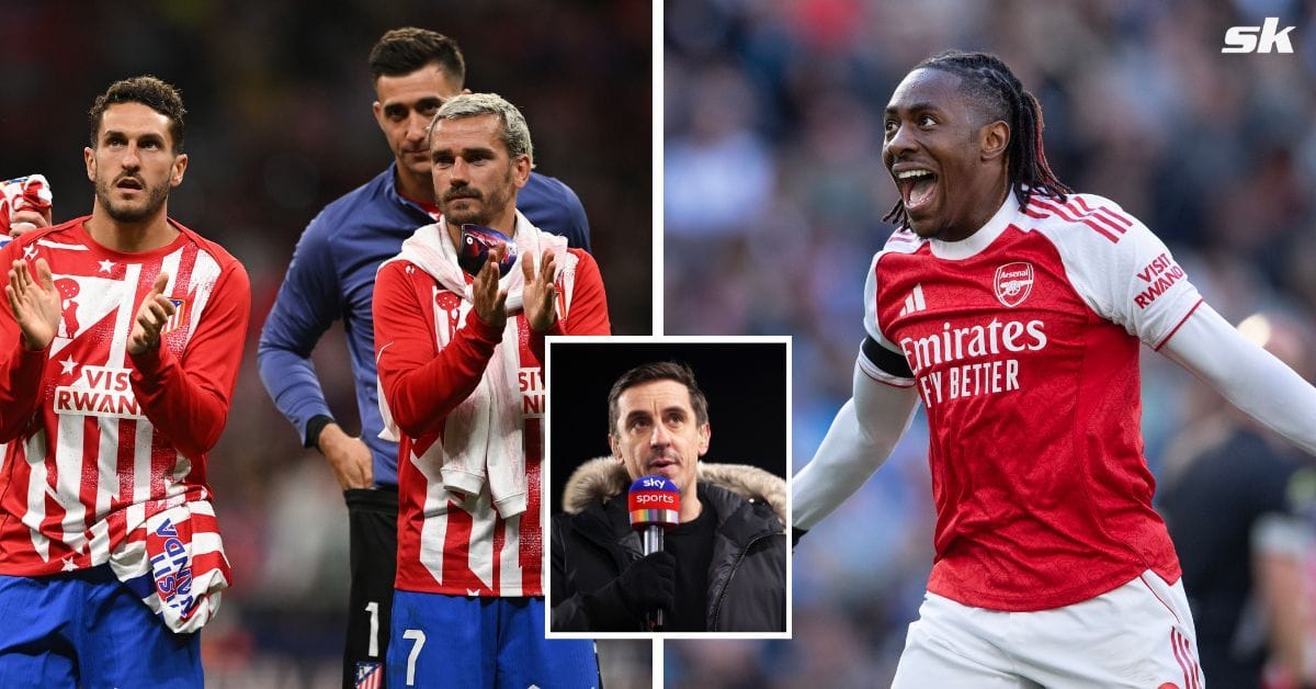 Gary Neville predicts winner of Arsenal vs Atletico Madrid in UEFA Champions League as he picks trophy easier for Gunners to lift this season