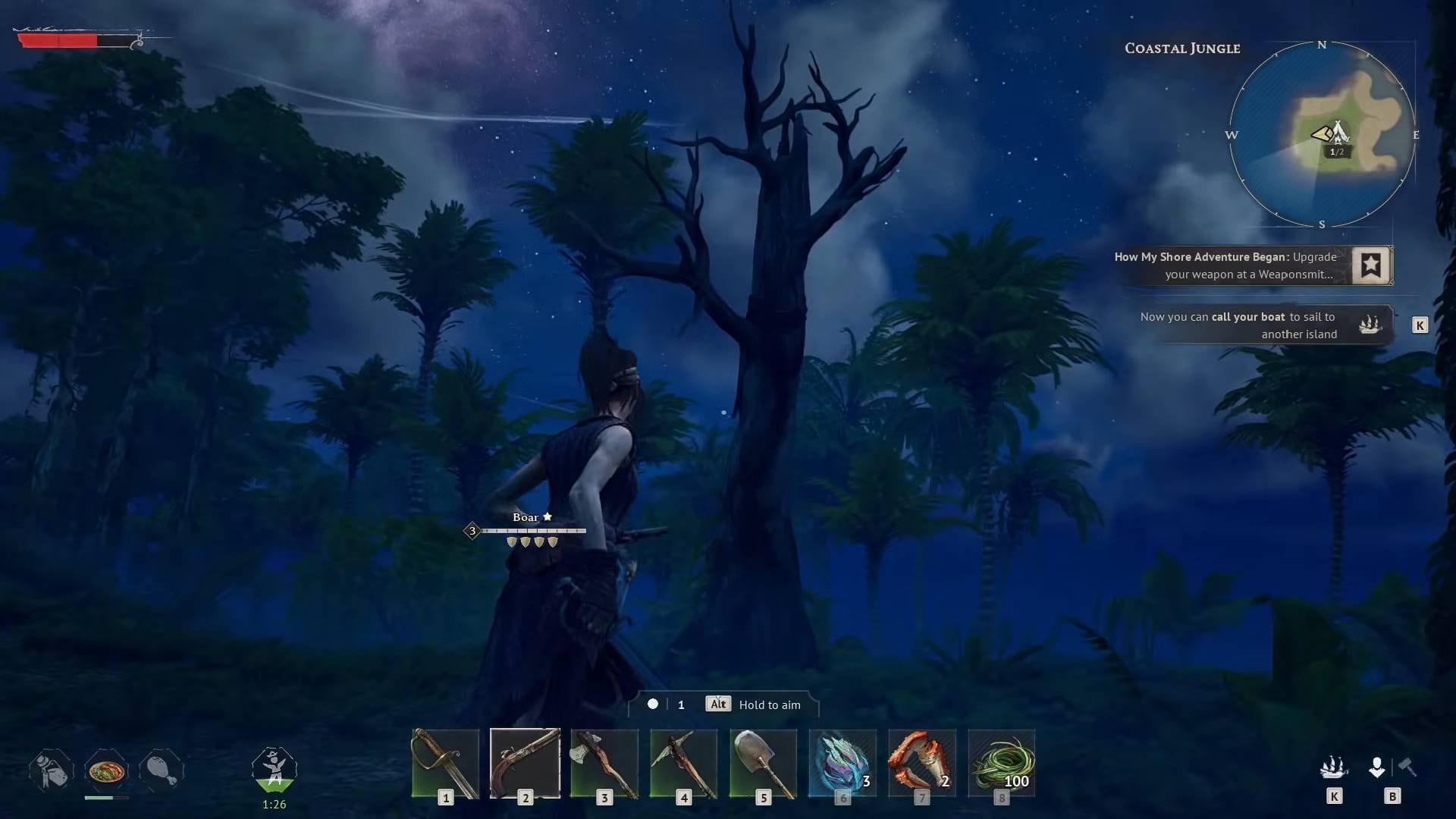 Search for this tree that is dead and has no leaves (Image via Kraken Express/YouTube@VideoGameDataBank)