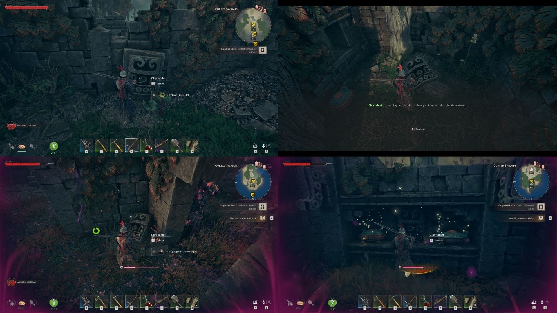 Four Senkamati tablet locations (Image via SK Gaming || Kraken Express)