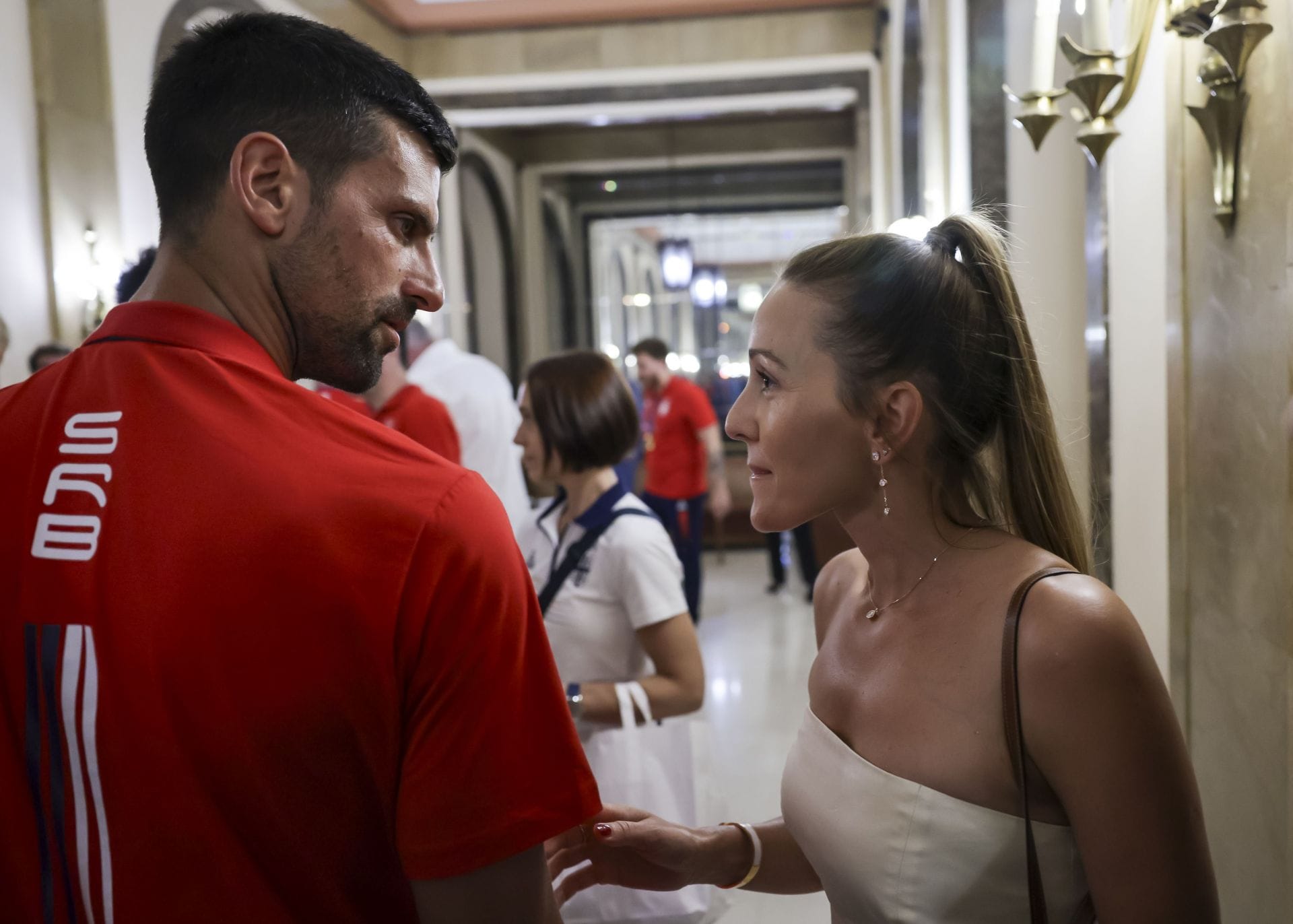 Novak Djokovic's wife Jelena reacts with love as Serb joins $50,000,000 Eileen Gu in new Laureus gig in Madrid