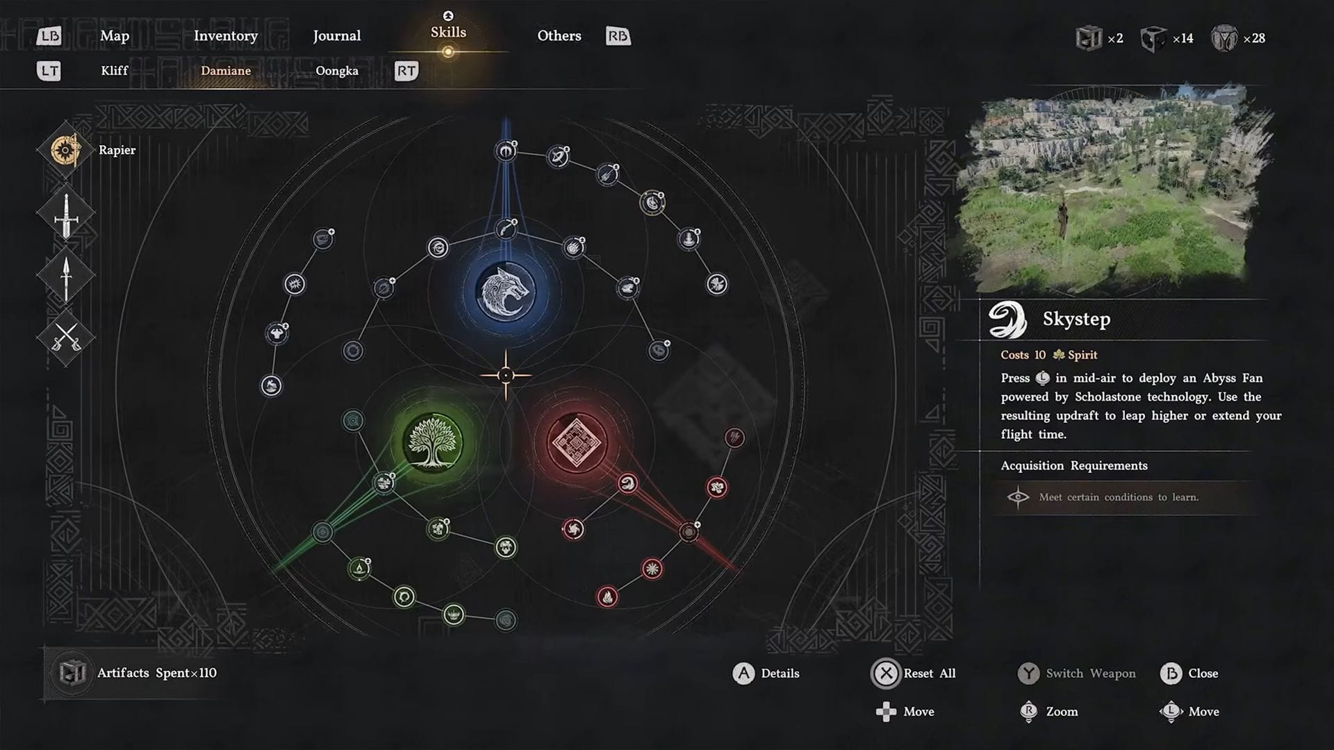 How to learn Skystep for Damiane in Crimson Desert