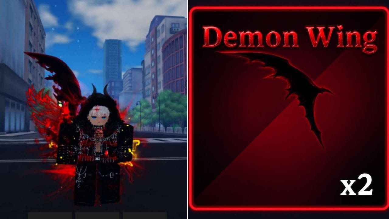 The Demon Wing accessory (Image via Roblox)