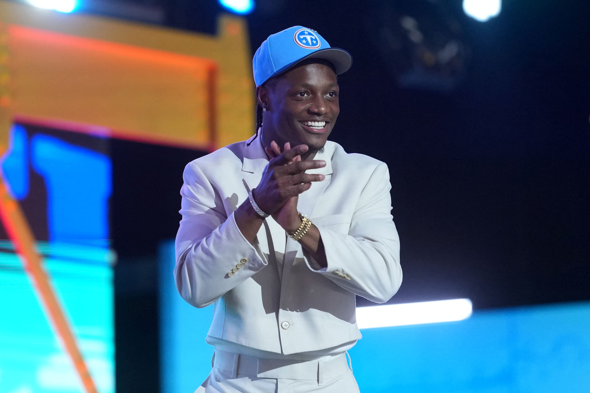 Jaxson Smith-Njigba makes feelings known as Carnell Tate gets drafted by Titans in 2026 NFL Draft