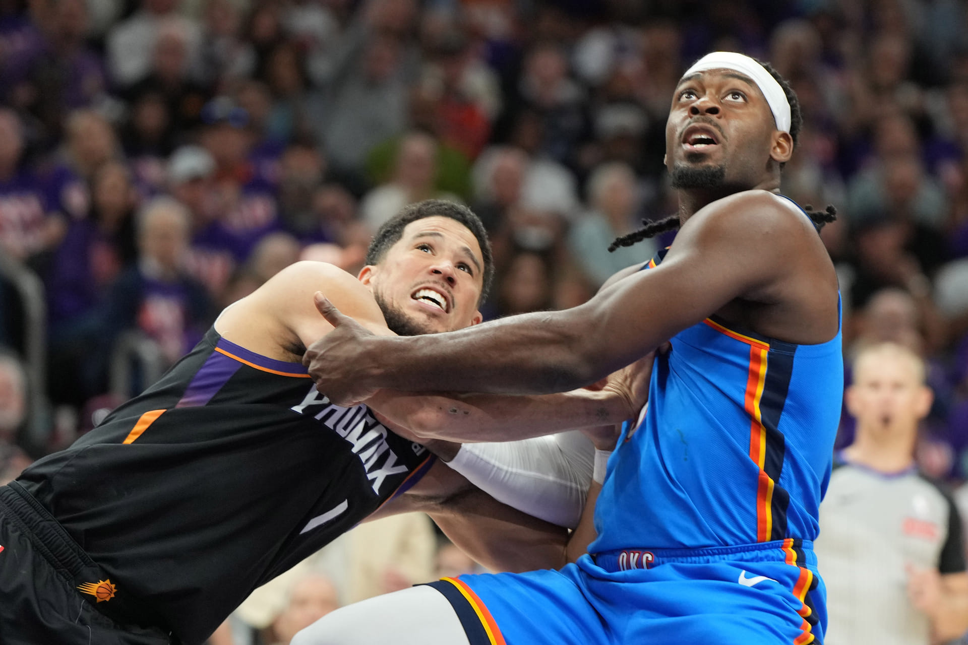 "This should be a suspension", "He did the same to Jokic" - NBA Fans Erupt After Lu Dort's Dirty Play Sends Devin Booker to Locker Room