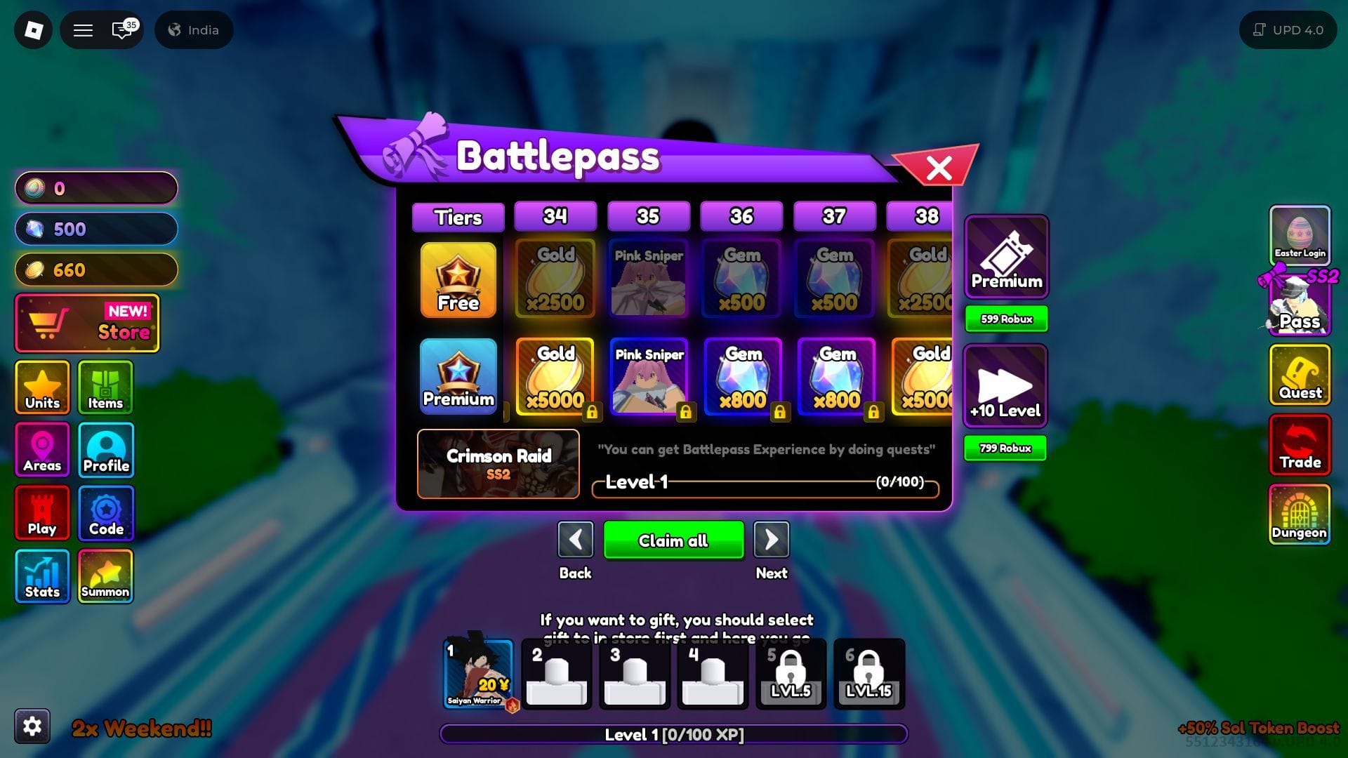 Certain units are featured on the battle pass as well (Image via Roblox)