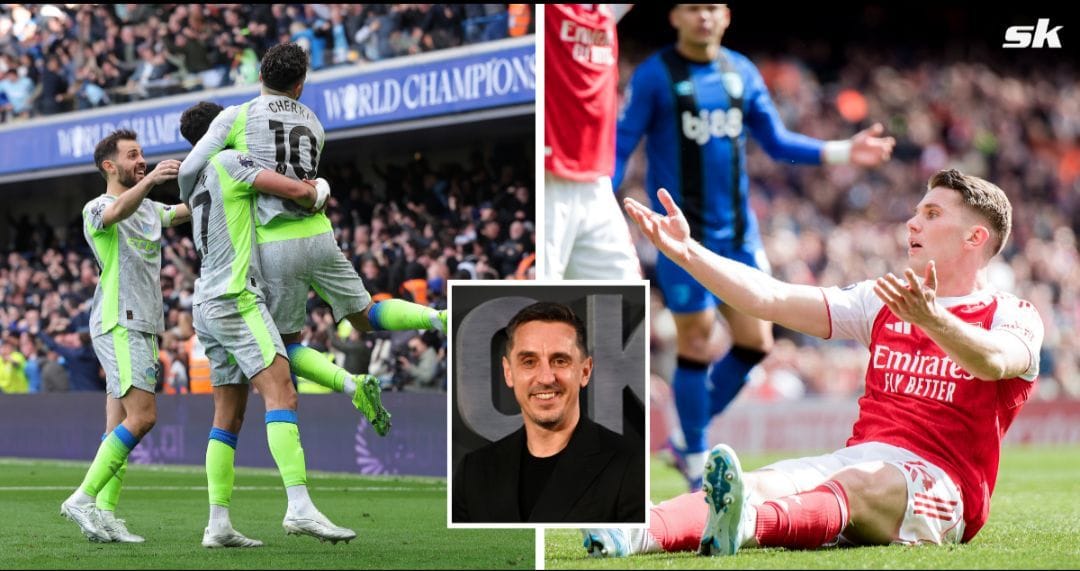 Gary Neville predicts who will win Premier League title after Arsenal lose to Bournemouth and Manchester City beat Chelsea