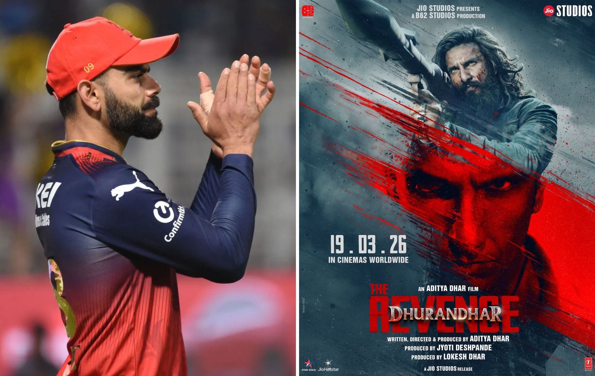 "Didn't flinch for almost four hours" - Virat Kohli in awe of Dhurandhar: The Revenge, shares review after RCB vs CSK IPL 2026 clash