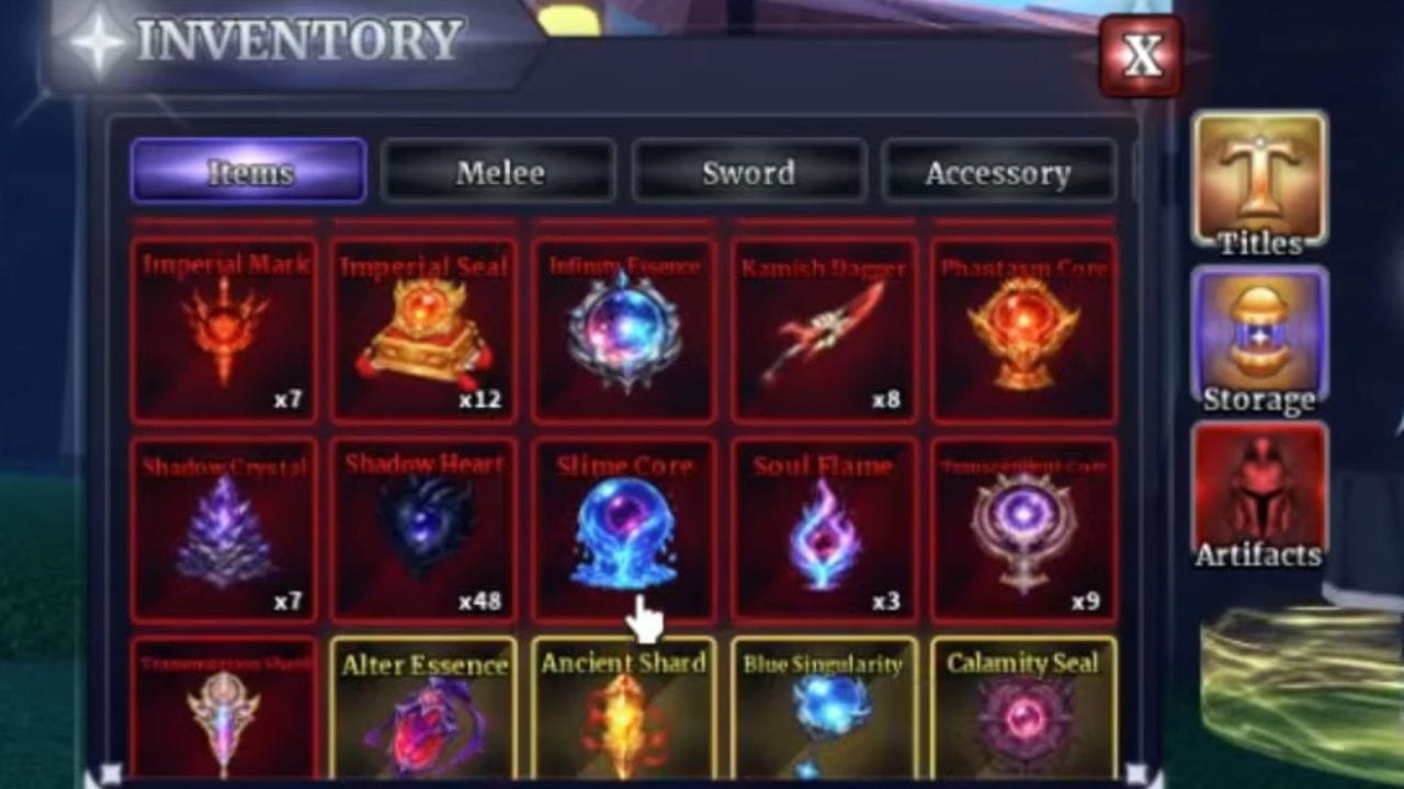 Slime Rng Inventroy How to get Slime Core in Sailor Piece