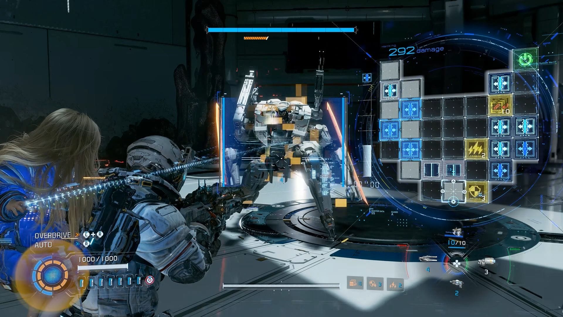 Hacking sequence during the fight (Image via Capcom || YouTube/@THEGAMEREYES)