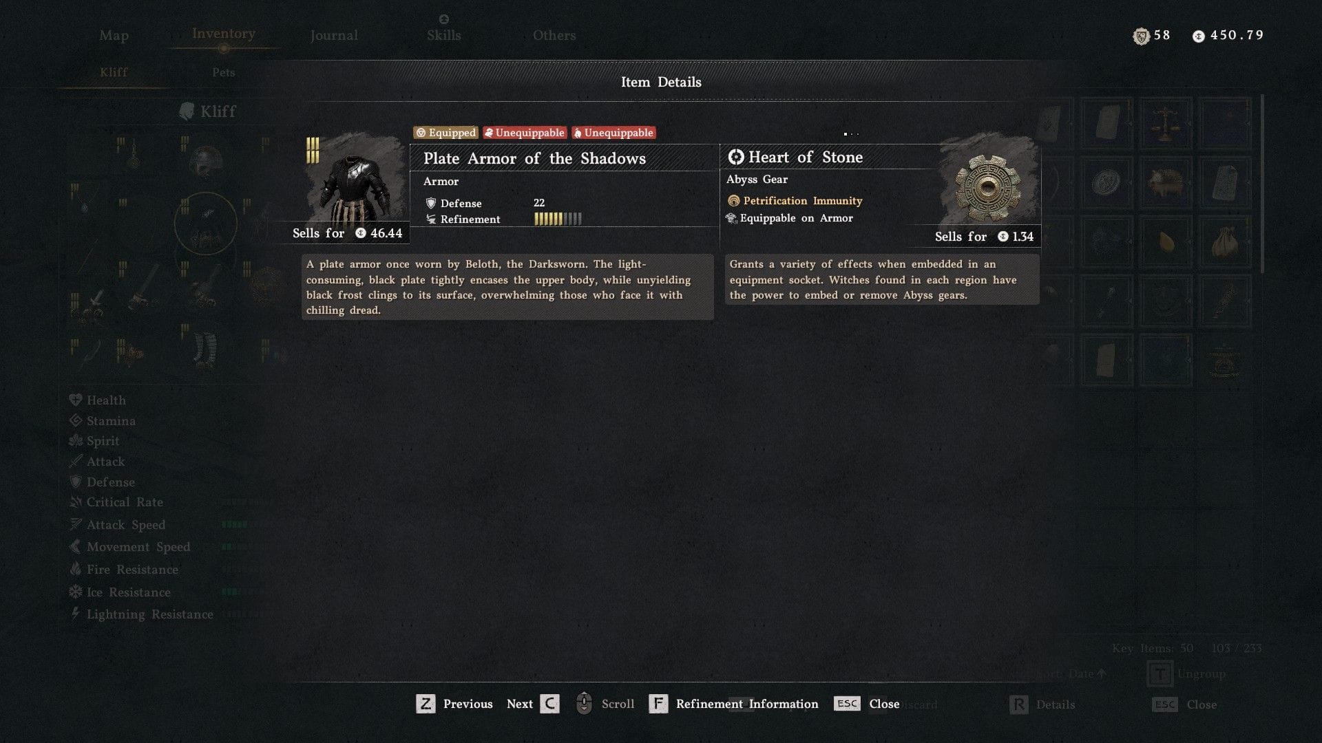 A handful of Abyss Gears provide immunity or resistance to specific effects (Image via Pearl Abyss)