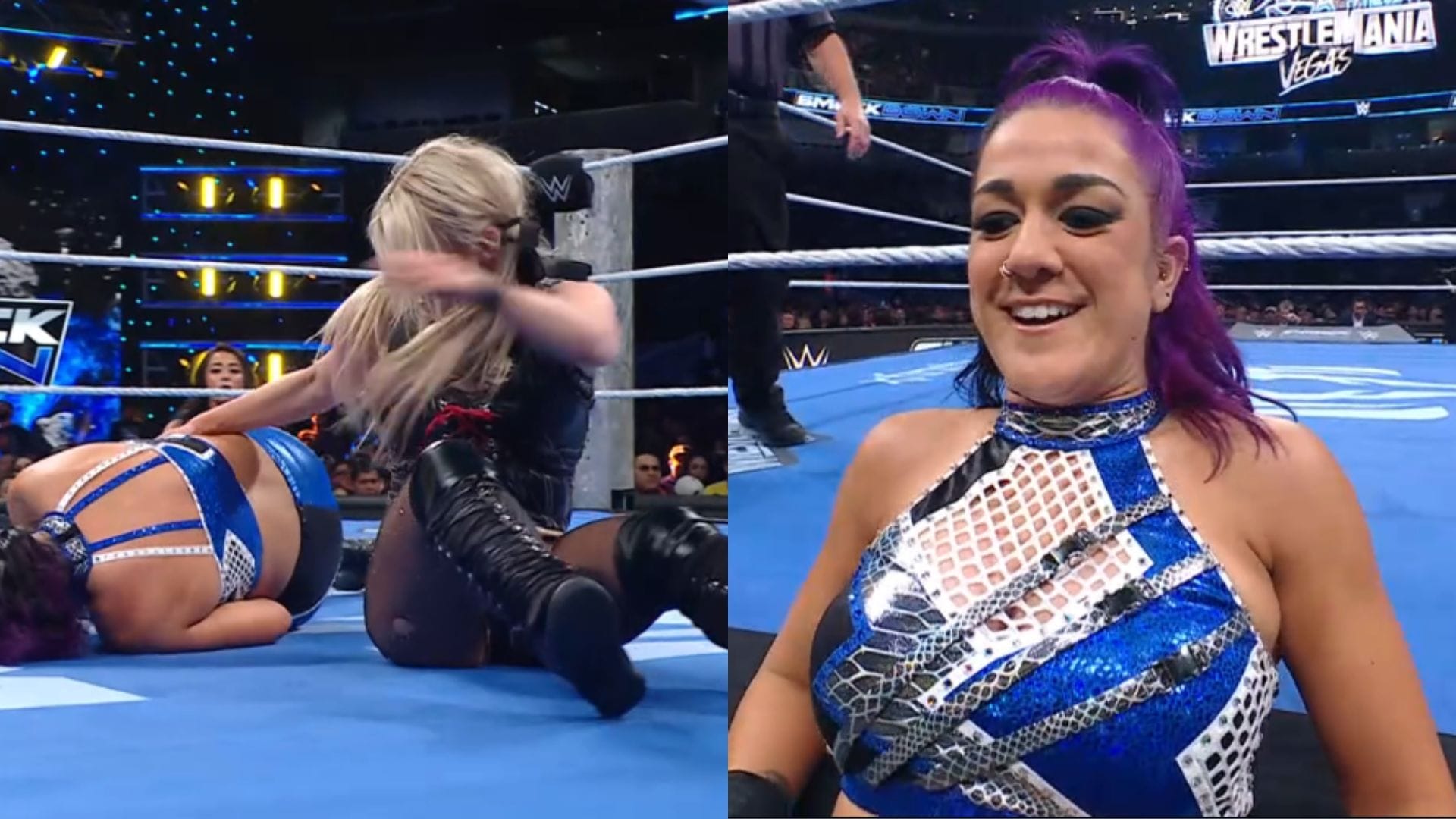 Bayley & Alexa Bliss Forced To Stop Match For Multiple Seconds After Wardrobe Issue On WWE SmackDown