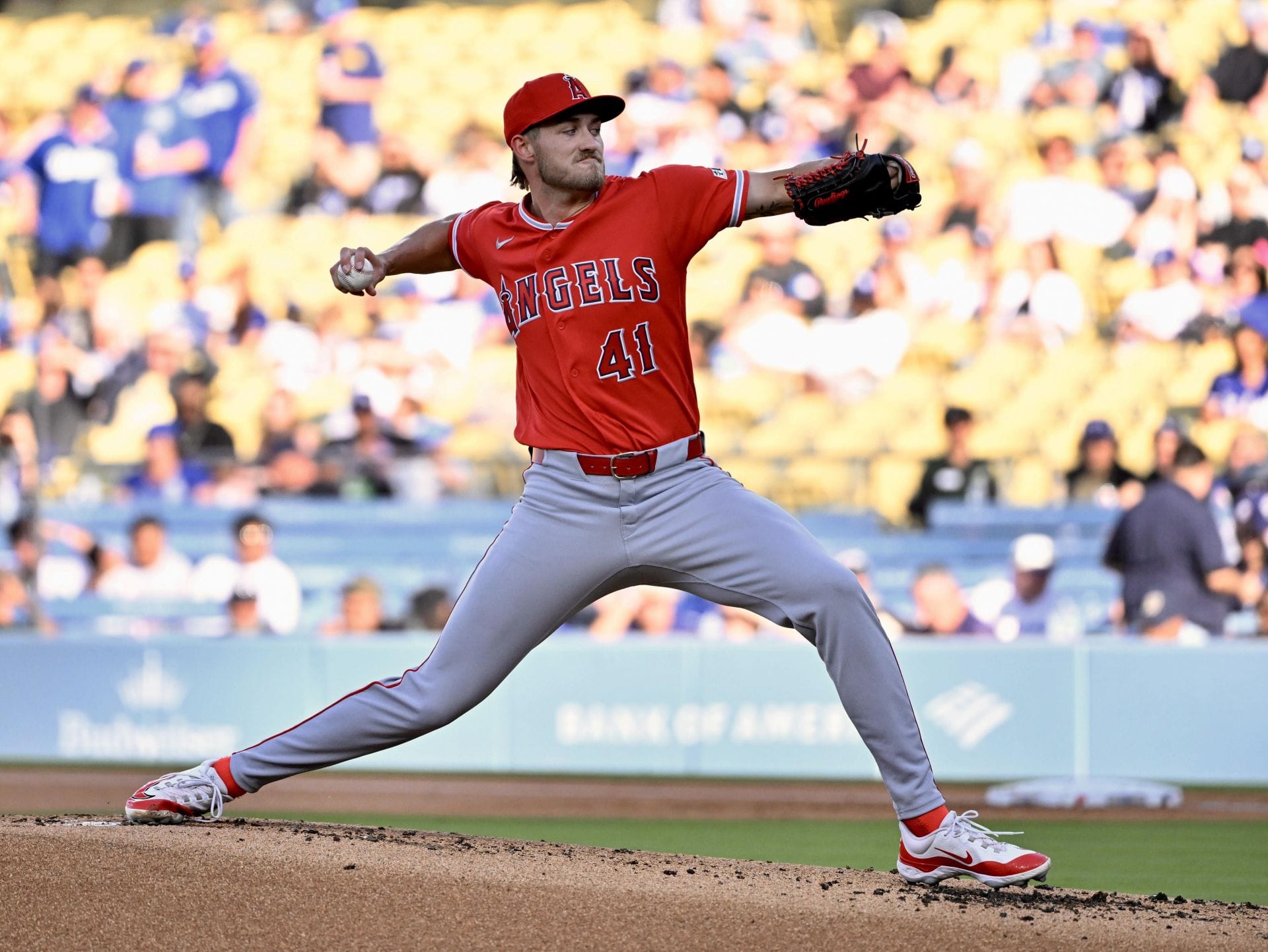 MLB: Jack Kochanowicz in action for the Los Angeles Angels - Source: Getty
