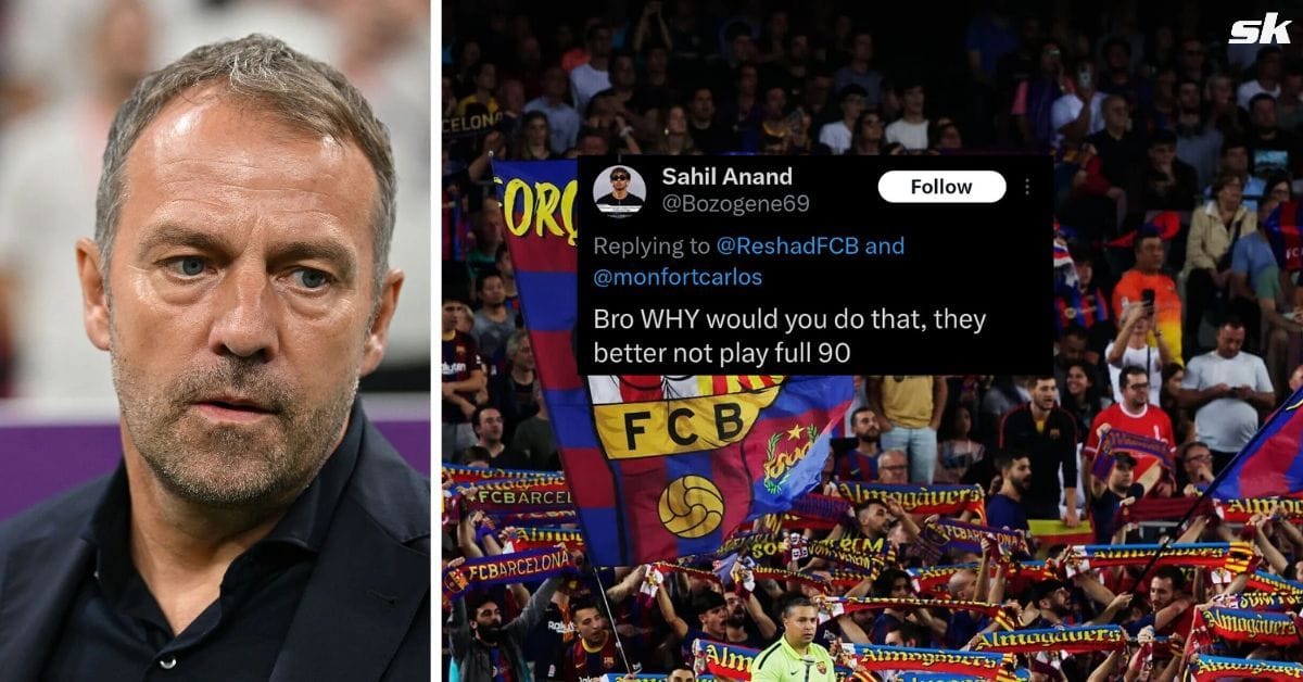 "Flick's trying to kill us", "He never learns" - Barcelona fans unhappy as duo included in XI for Espanyol clash