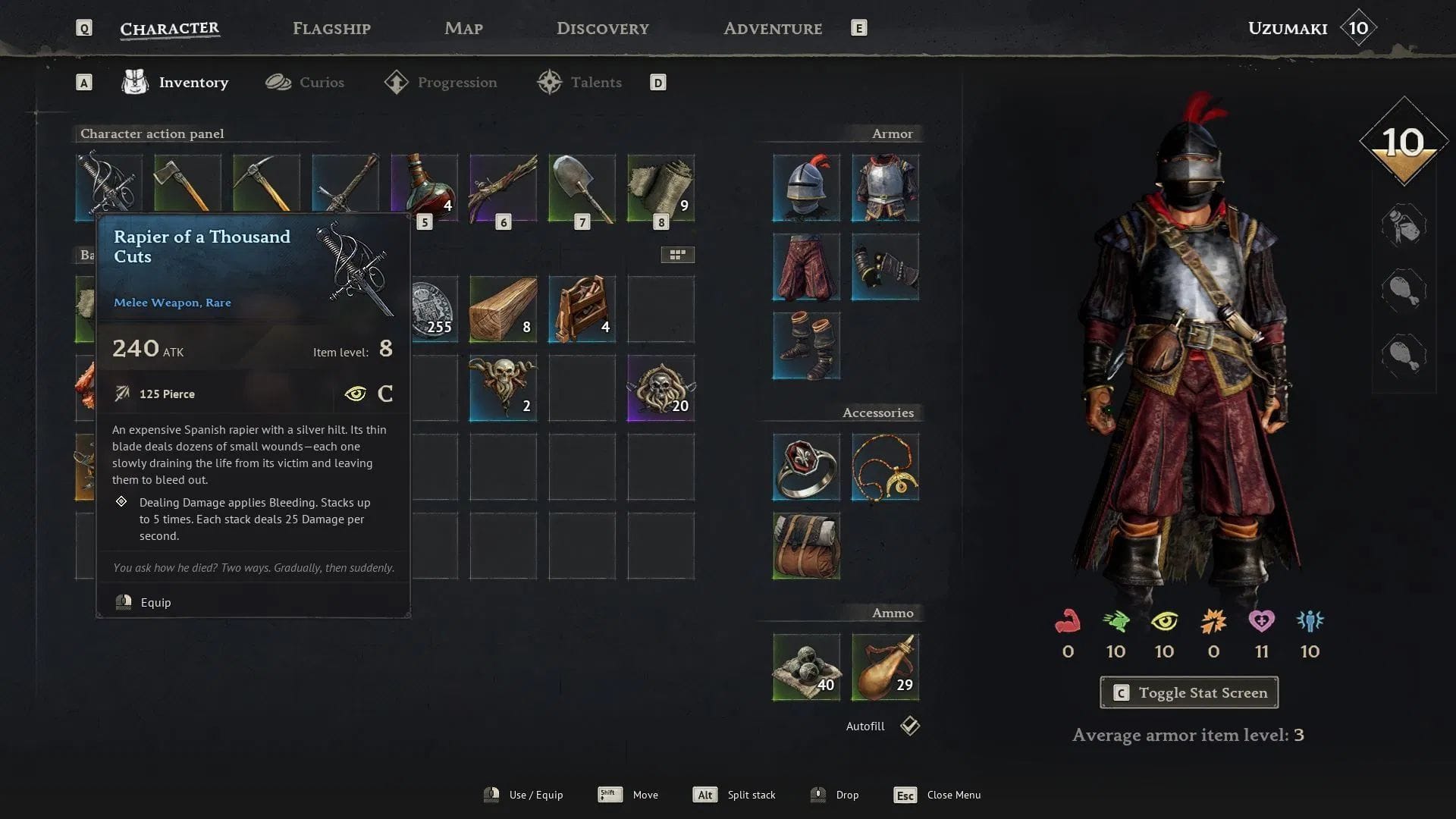 Rapier of a Thousand Cuts in Windrose (Image via Kraken Express || Sportskeeda Gaming)