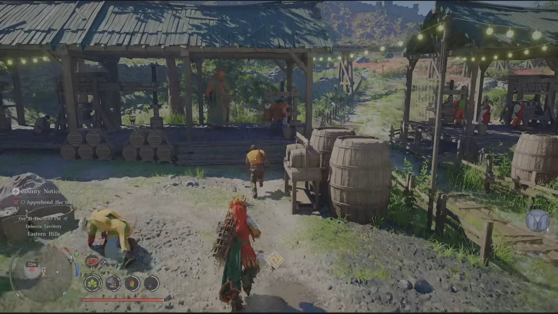 Chase Sigor at the camp and catch him (Image via Pearl Abyss || YouTube/@manugames92)