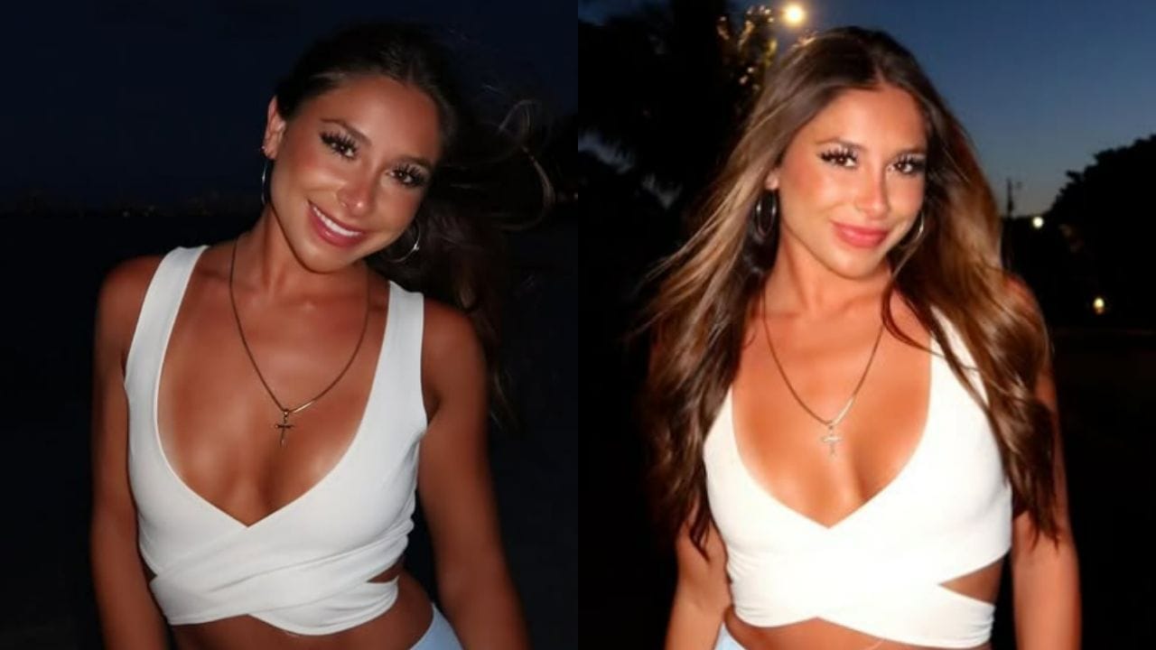 Roman Anthony's sister Lia poses in black bikini with Caden Dana's sibling Kyleigh during relaxing boat outing