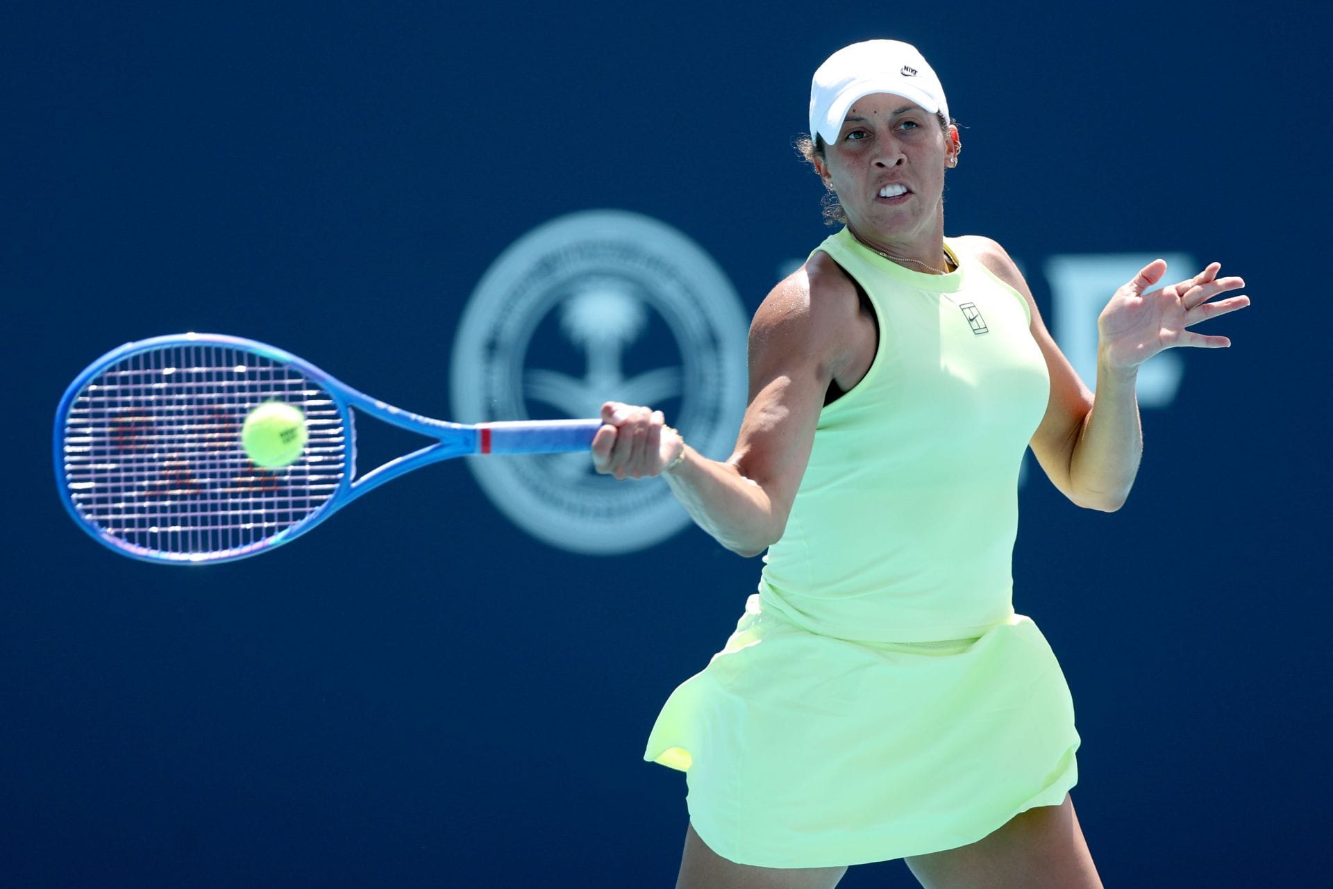 Madison Keys in action at the 2026 Miami Open (Source: Getty)