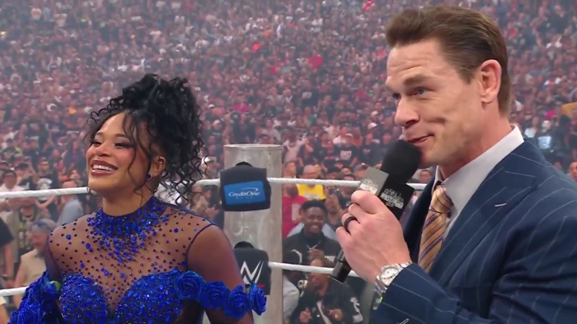 "The Youngest WWE Superstar In History" - John Cena Has Emotional Reaction To Epic Bianca Belair WrestleMania Announcement