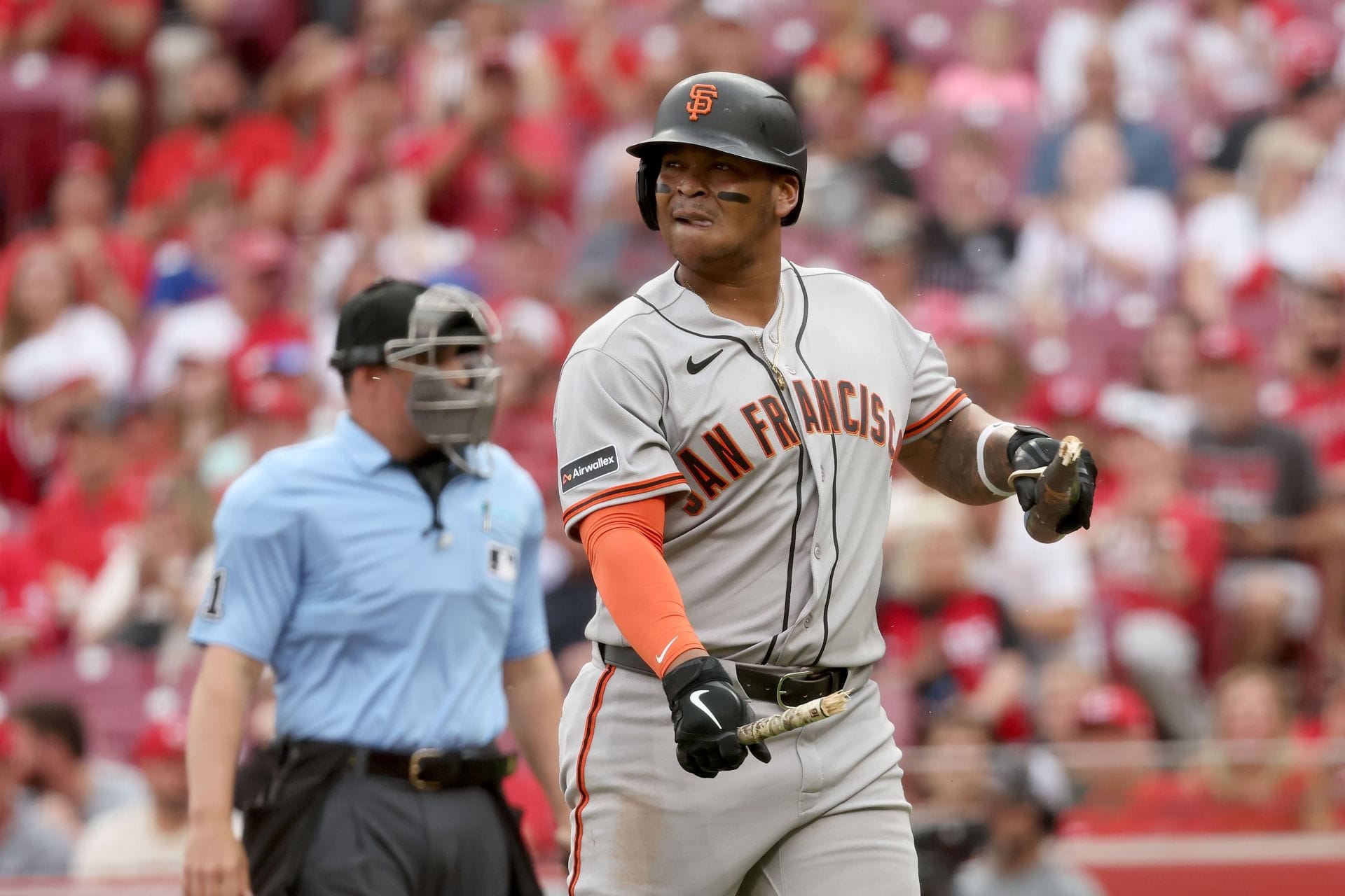 "Trade Rafael Devers";"Addicted to striking out" - Fans call out Giants star over his frustration action after poor showing vs Reds