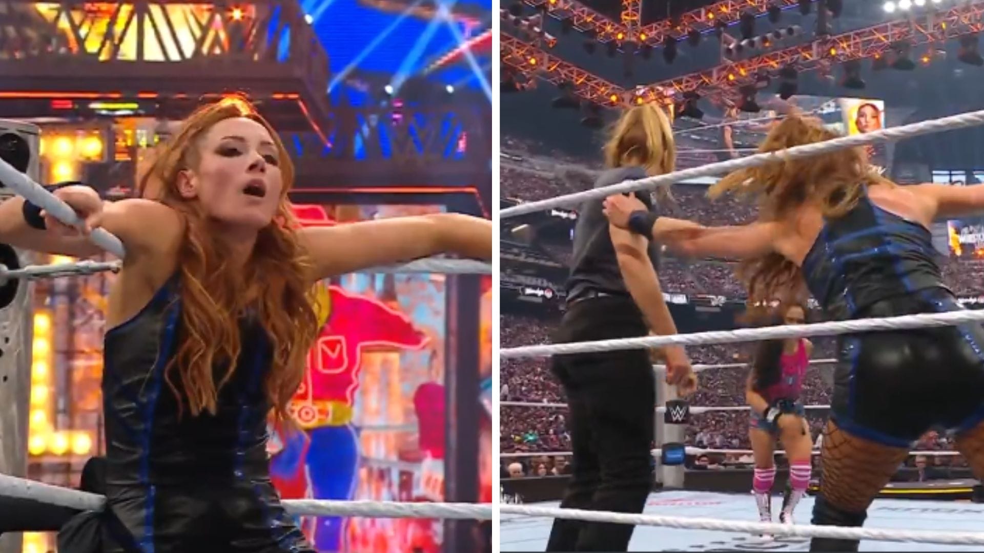 Becky Lynch fights the referee mid-match at WrestleMania: "Absolutely insane"