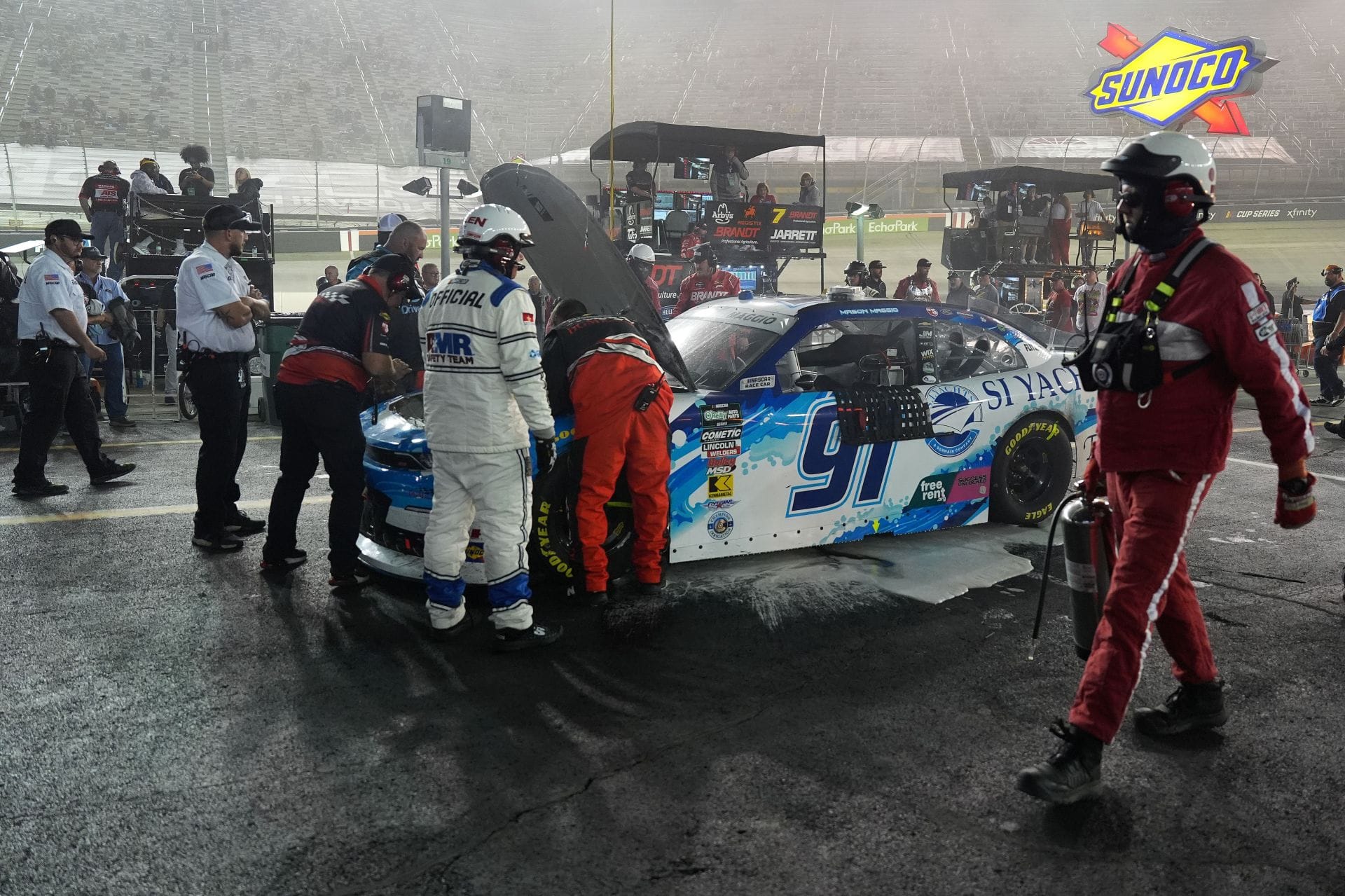 “I didn’t expect to go up in flames”: NASCAR driver Mason Maggio reacts to the massive fireball moment at Bristol